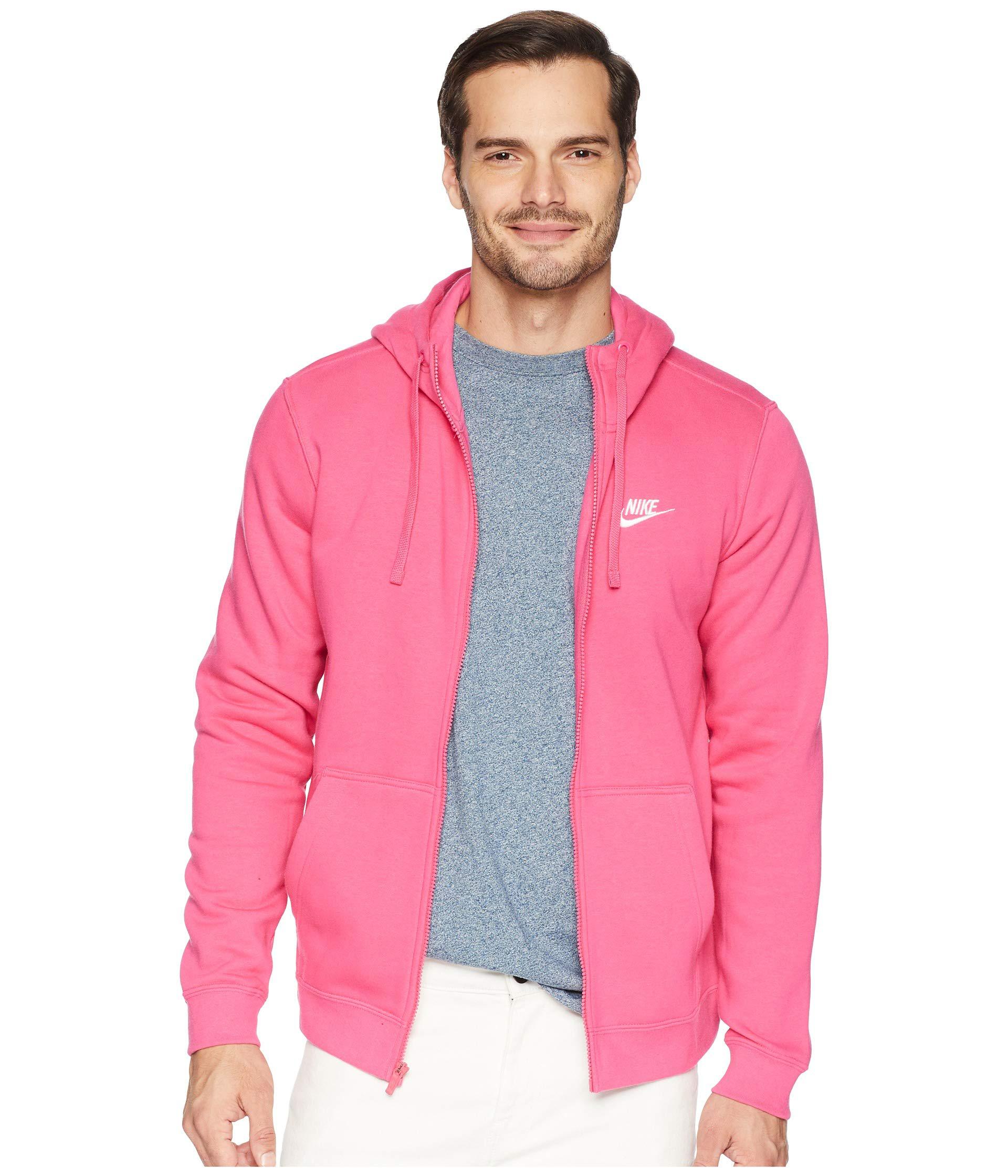bewonderen meester Kinderdag Nike Club Fleece Full-zip Hoodie (watermelon/watermelon/white) Men's Fleece  in Pink for Men | Lyst