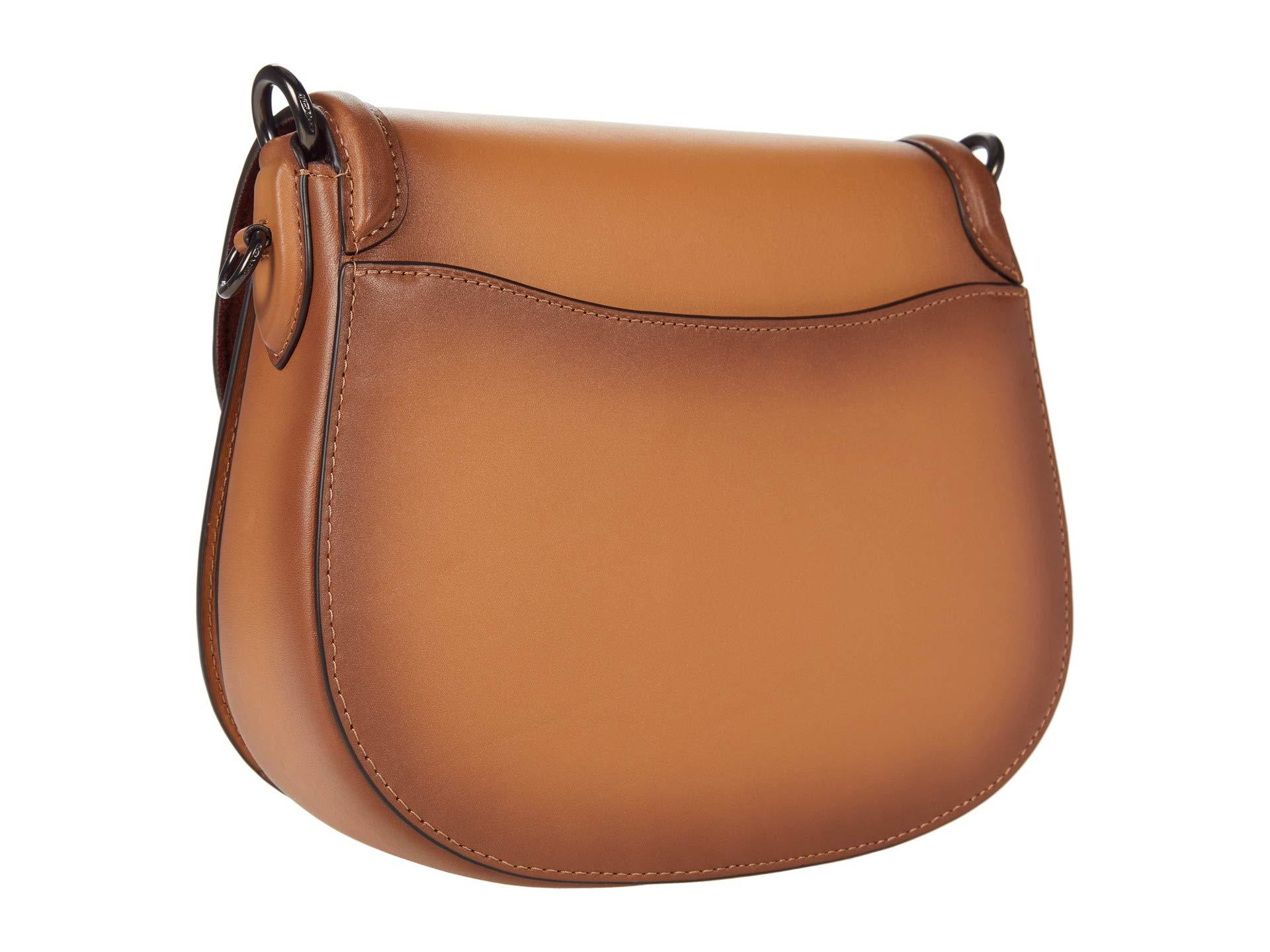 COACH Glovetanned Leather Beat Saddle Bag in Brown | Lyst