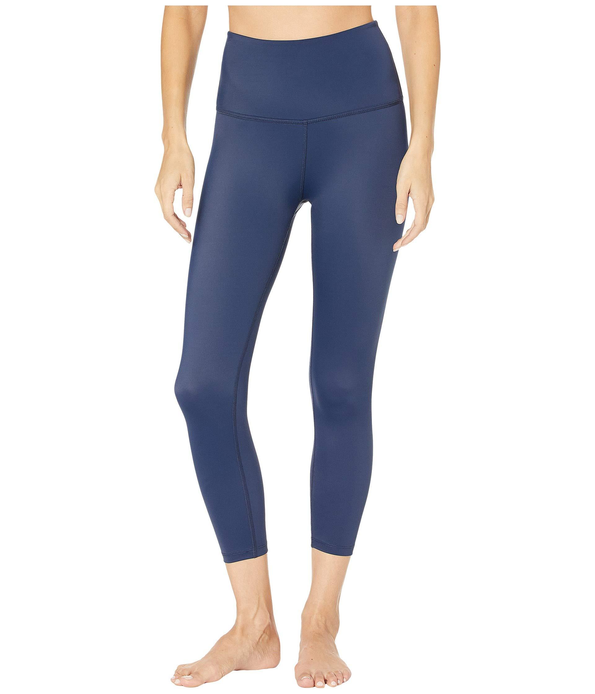 Beyond Yoga Synthetic Compression High Waisted Capri Leggings in Blue