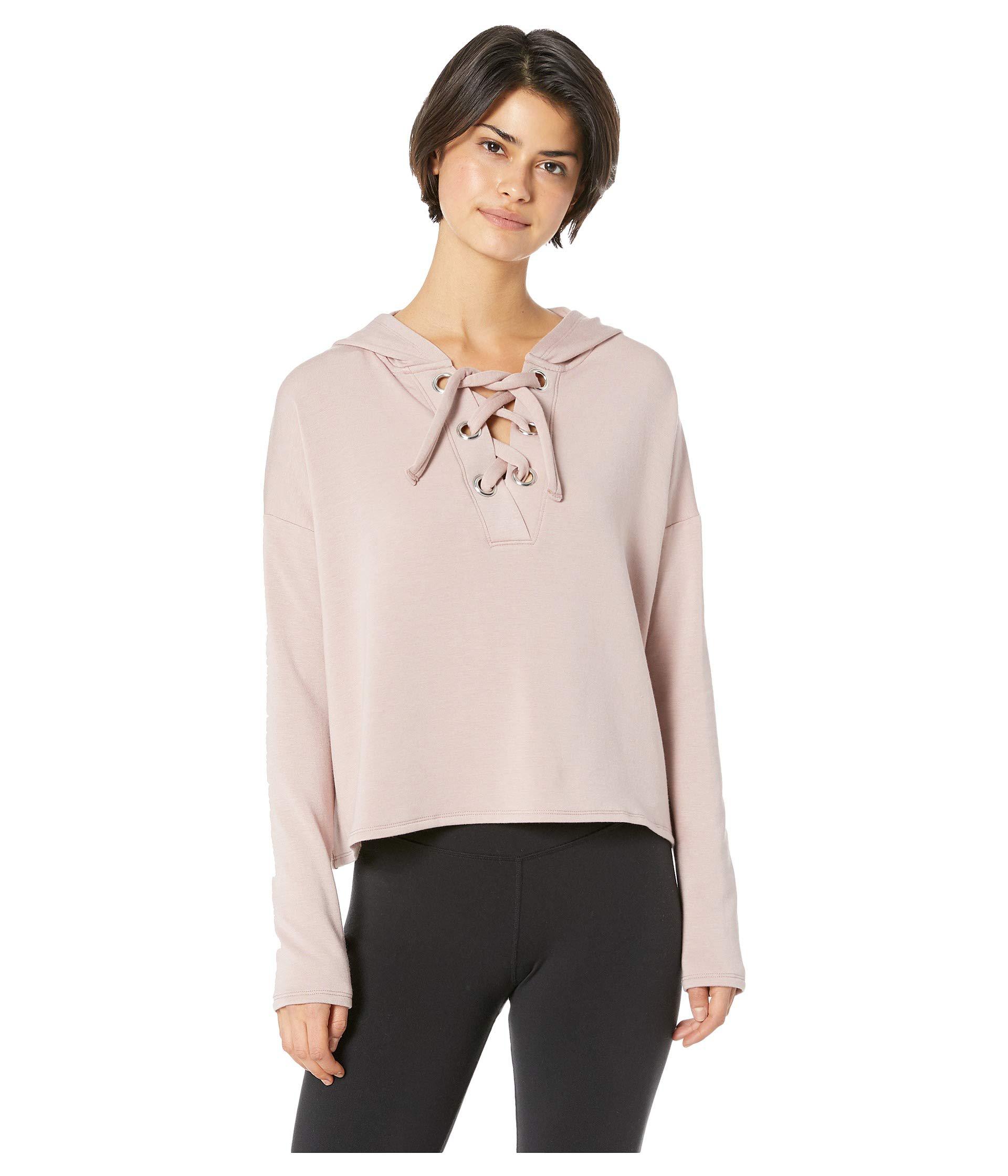 beyond yoga over tied cropped pullover