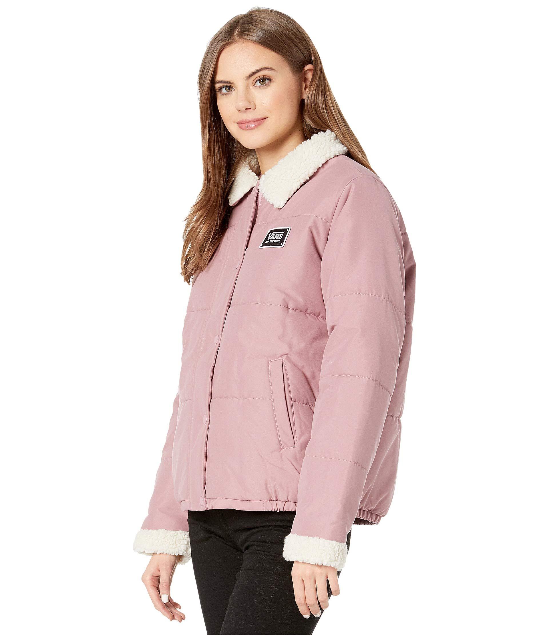 vans pink puffer jacket