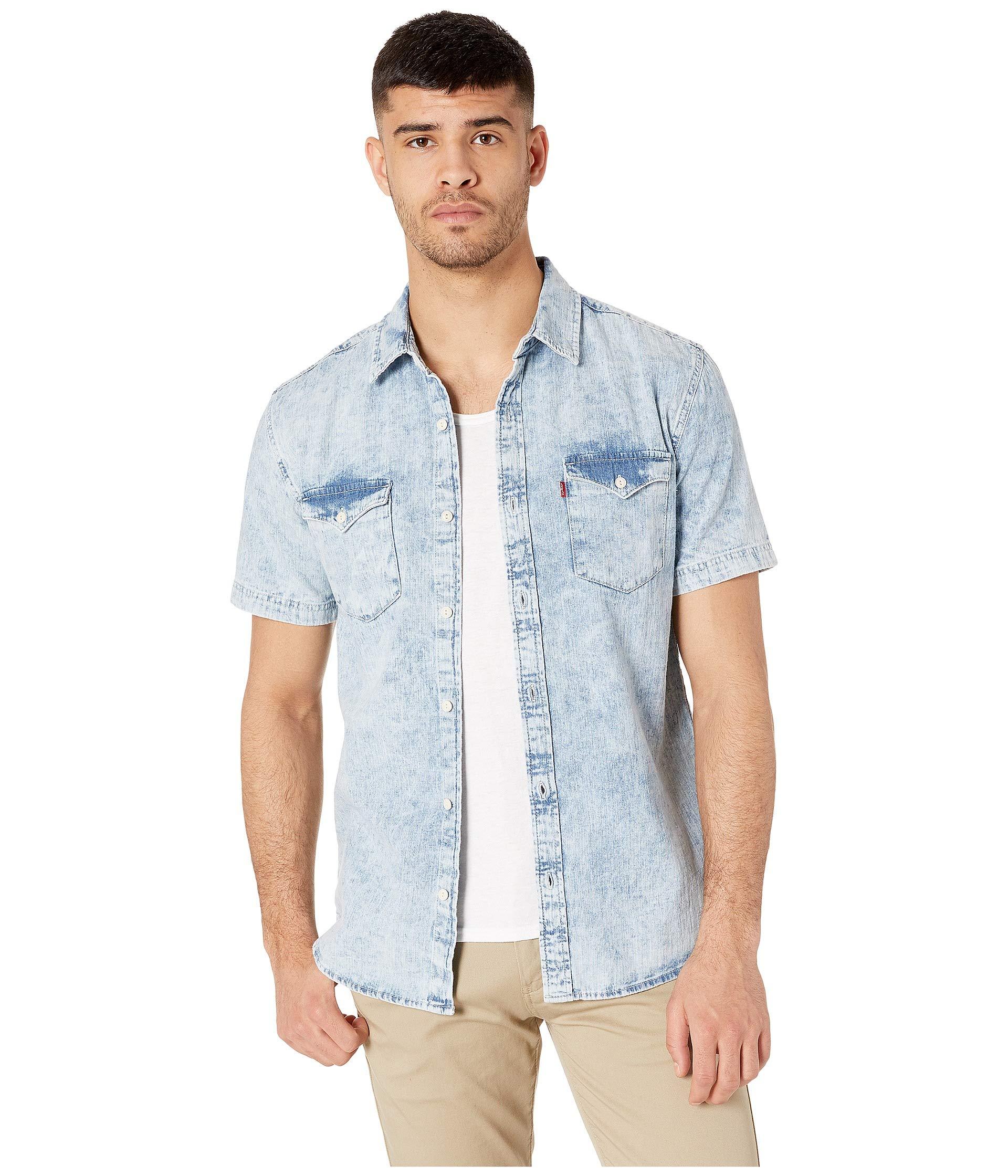 levi's short sleeve denim shirt