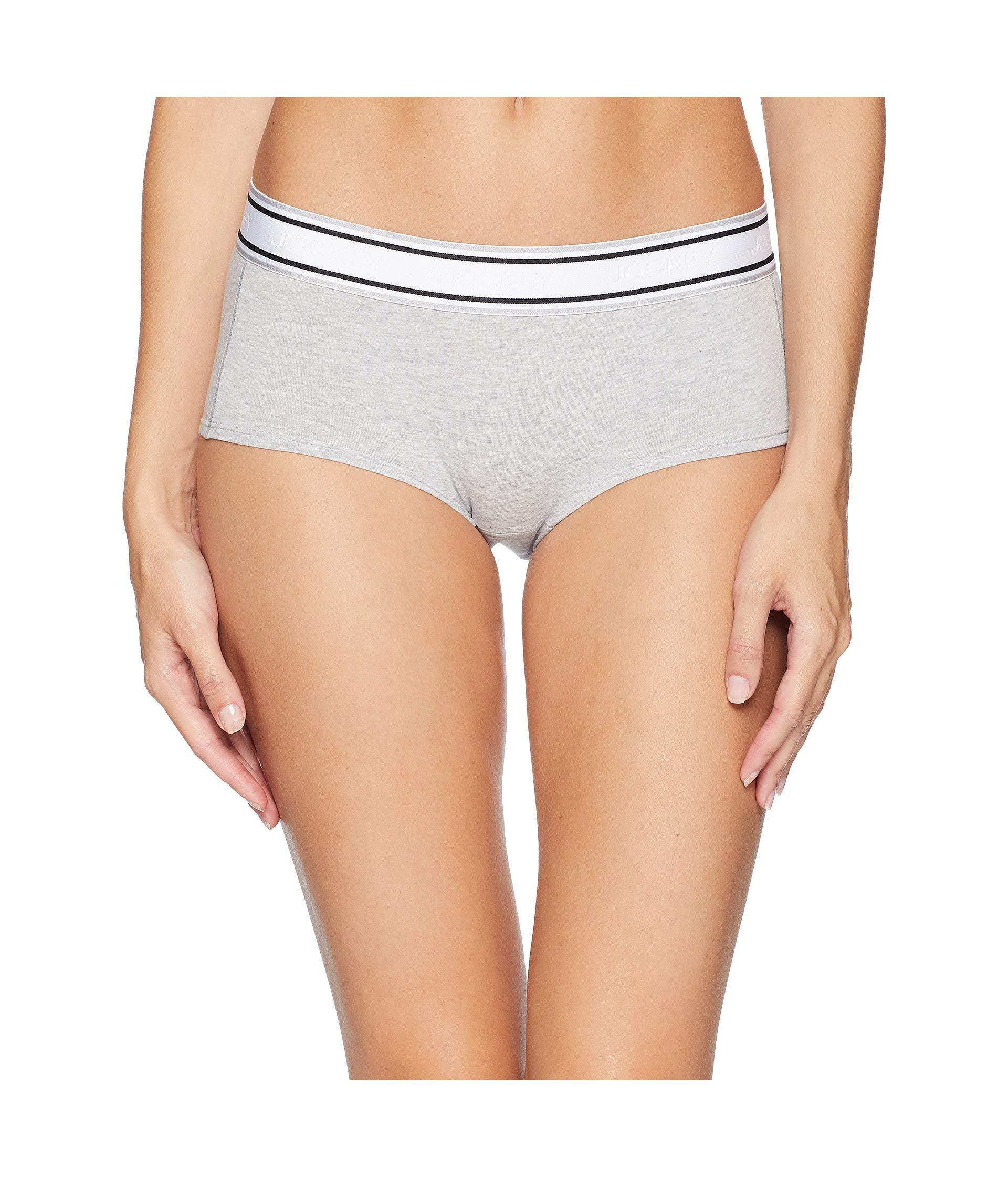 Lyst Jockey Retro Stripe Hip Hugger (grey Heather) Women's Underwear