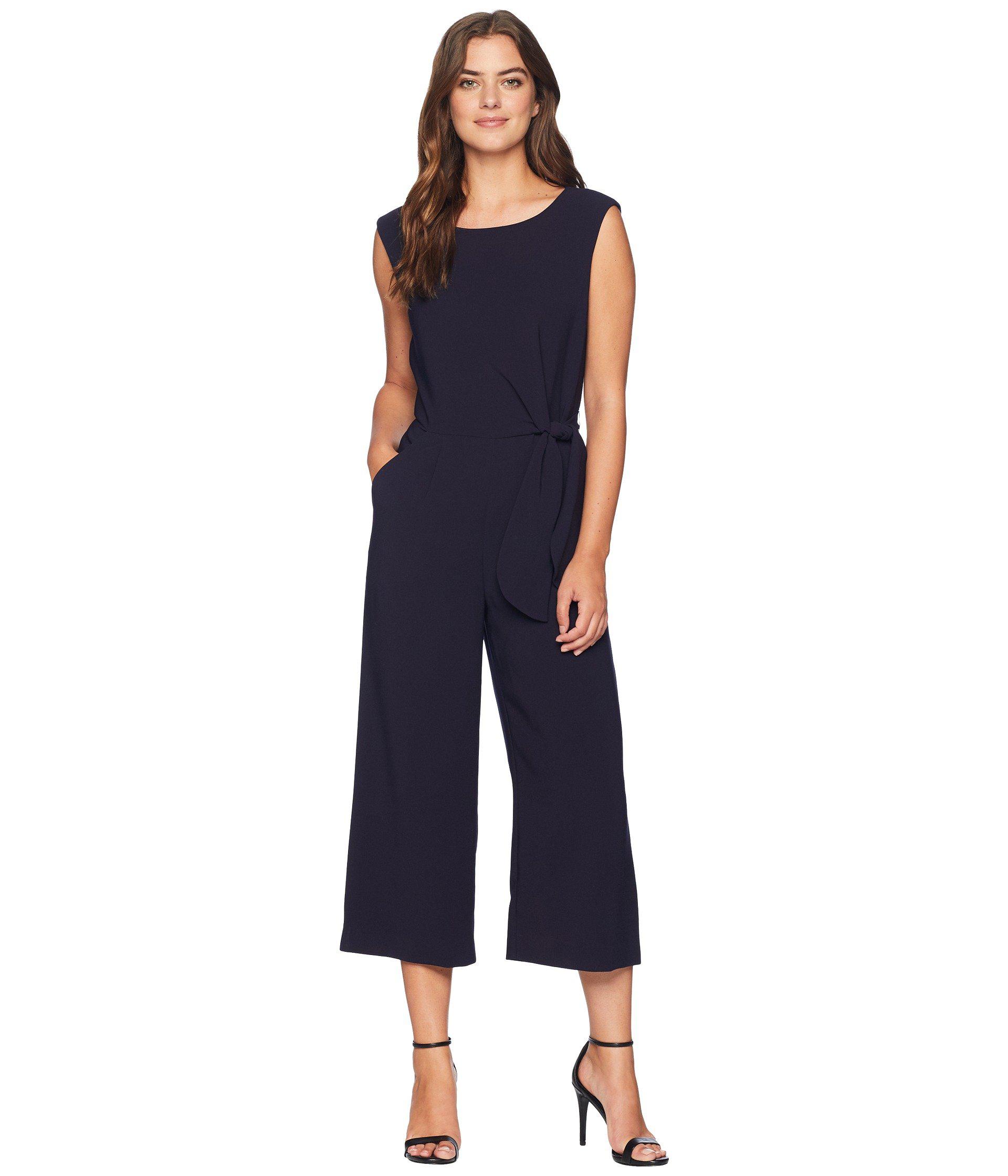 tahari navy jumpsuit