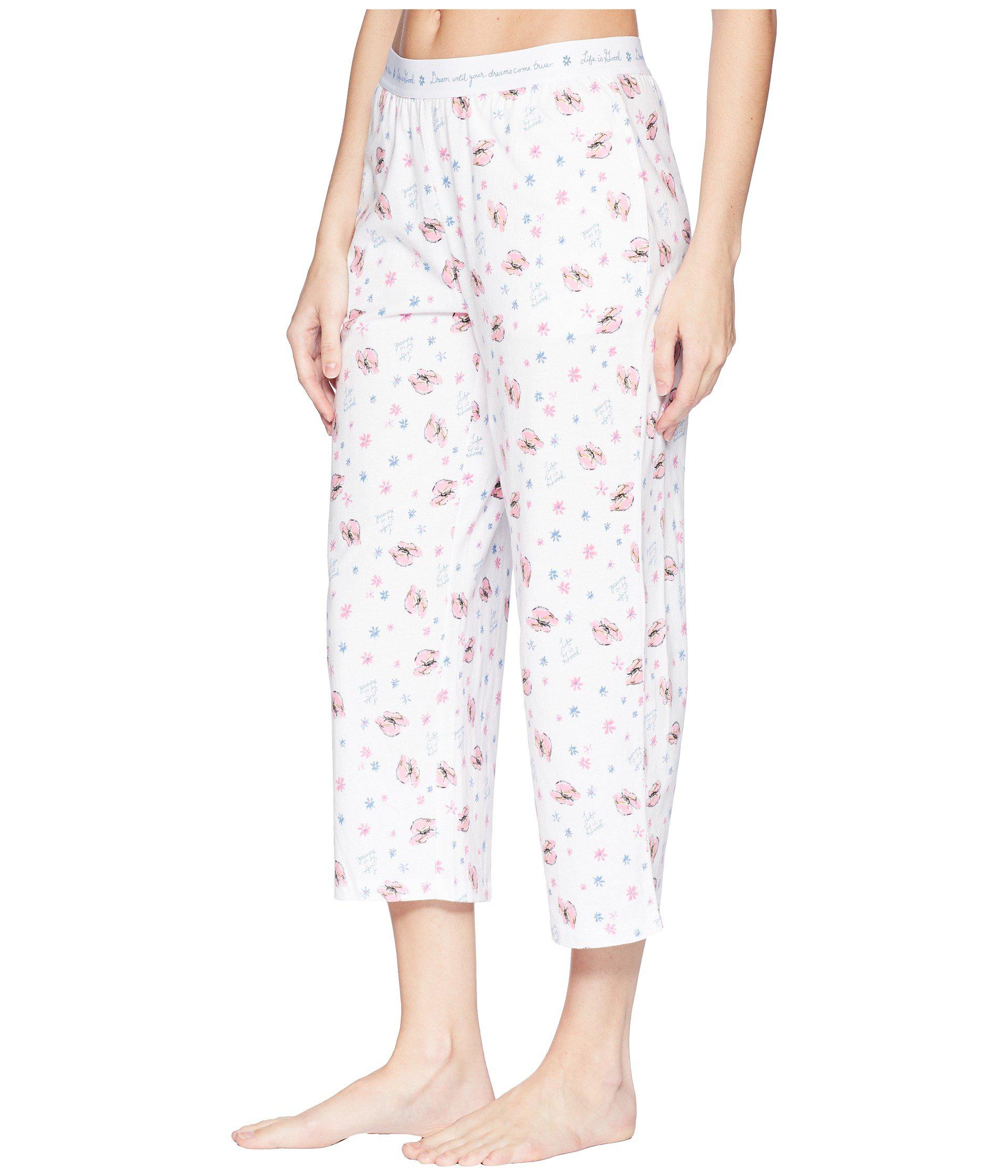 Cotton Cropped Sleep Pants 