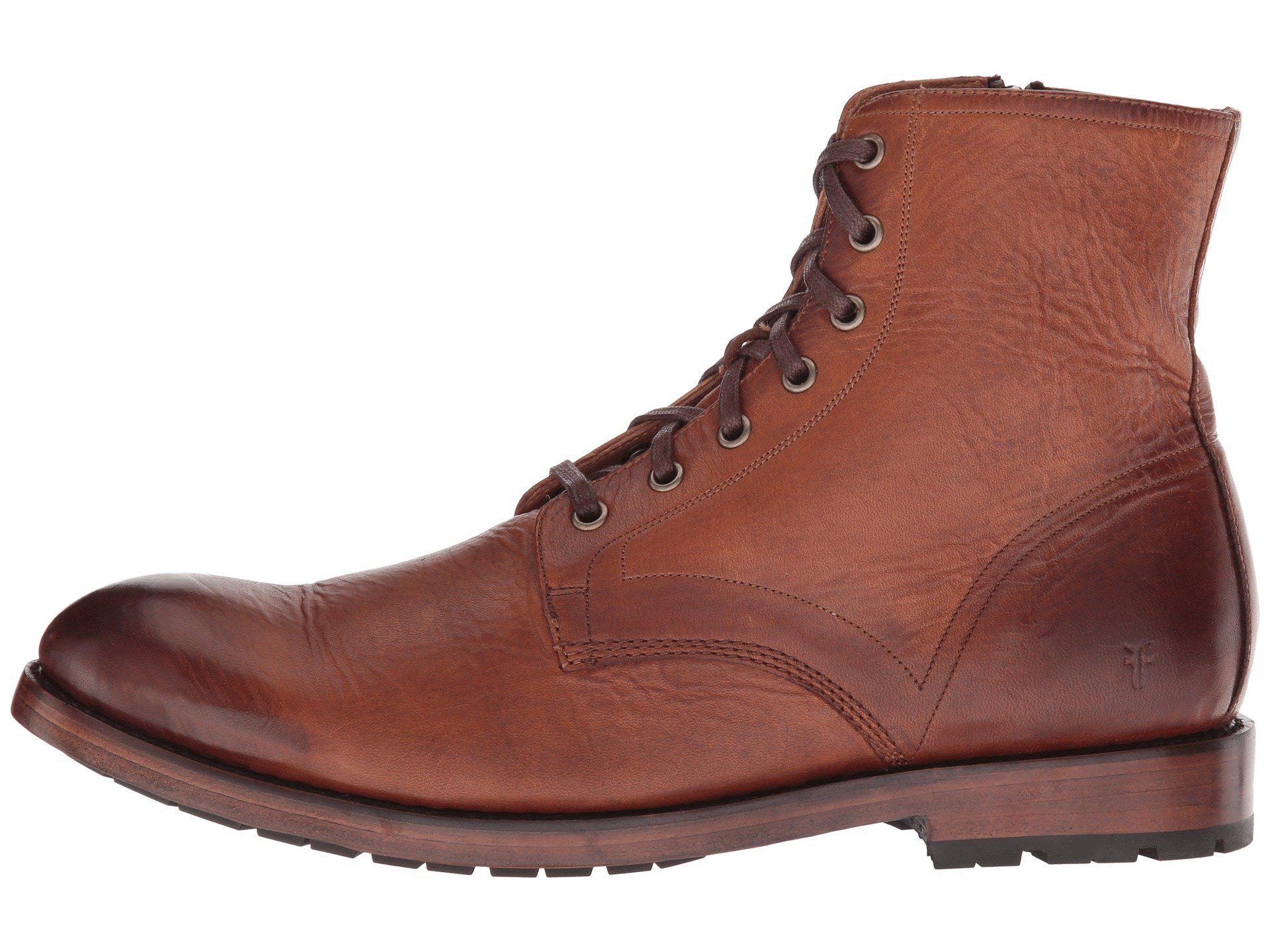 frye bowery lace up black