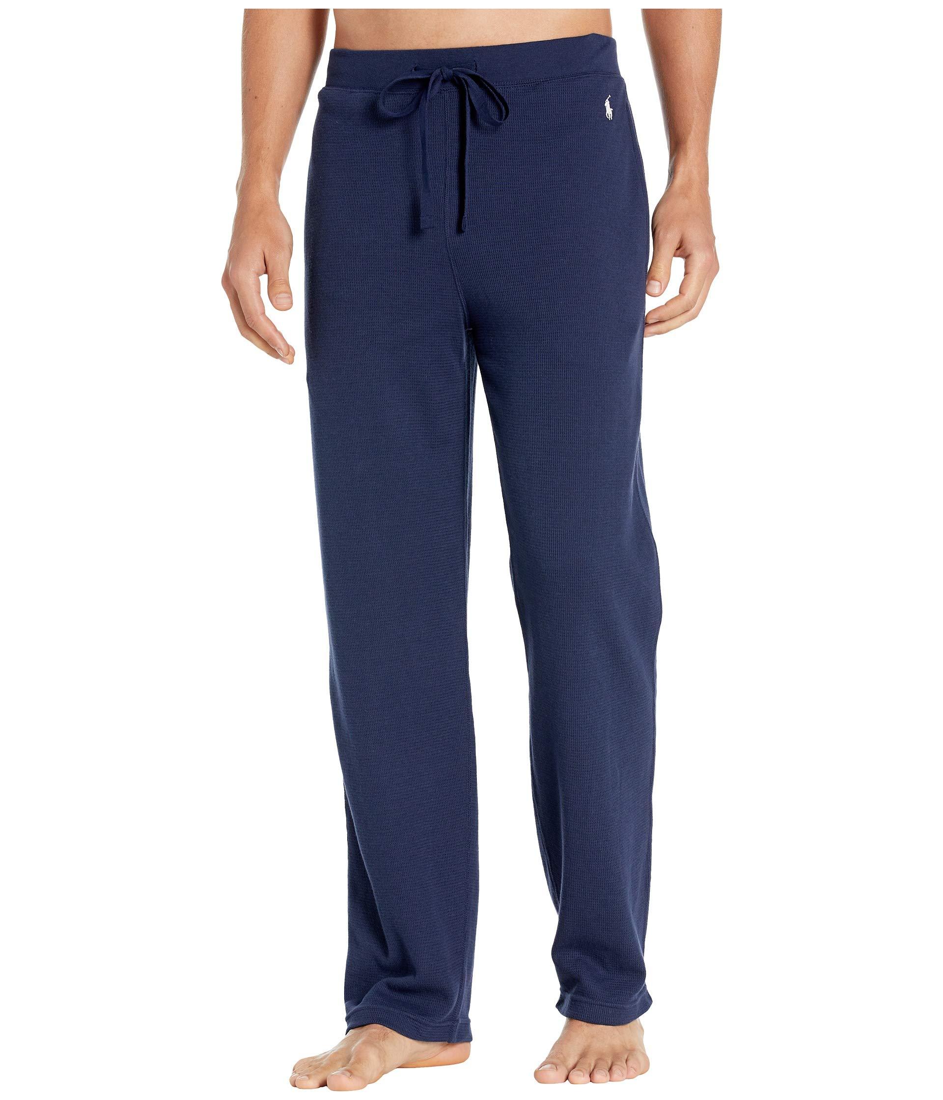 Polo Ralph Lauren Midweight Waffle Solid Pajama Pants in Blue for Men | Lyst