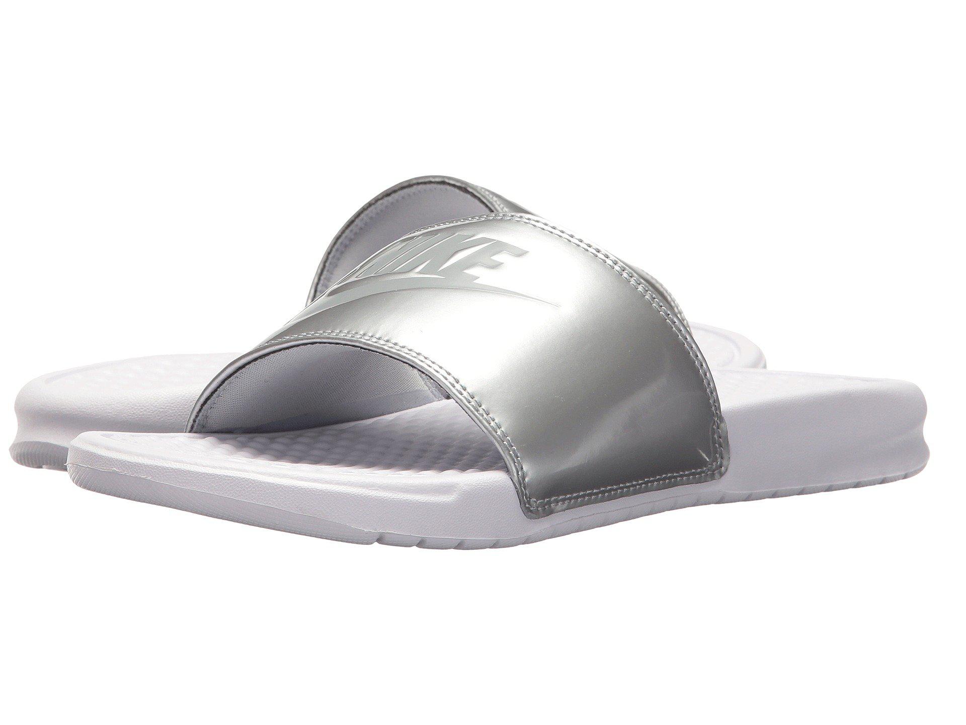 Nike Benassi Jdi Slide (particle Rose/metallic Silver) Women's Sandals |  Lyst