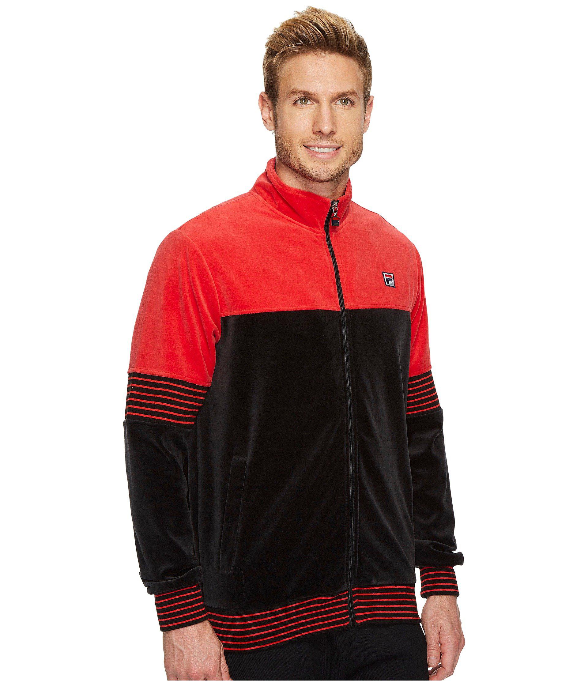 Fila Cotton Marcus Track Jacket in Red/Black (Red) for Men Lyst