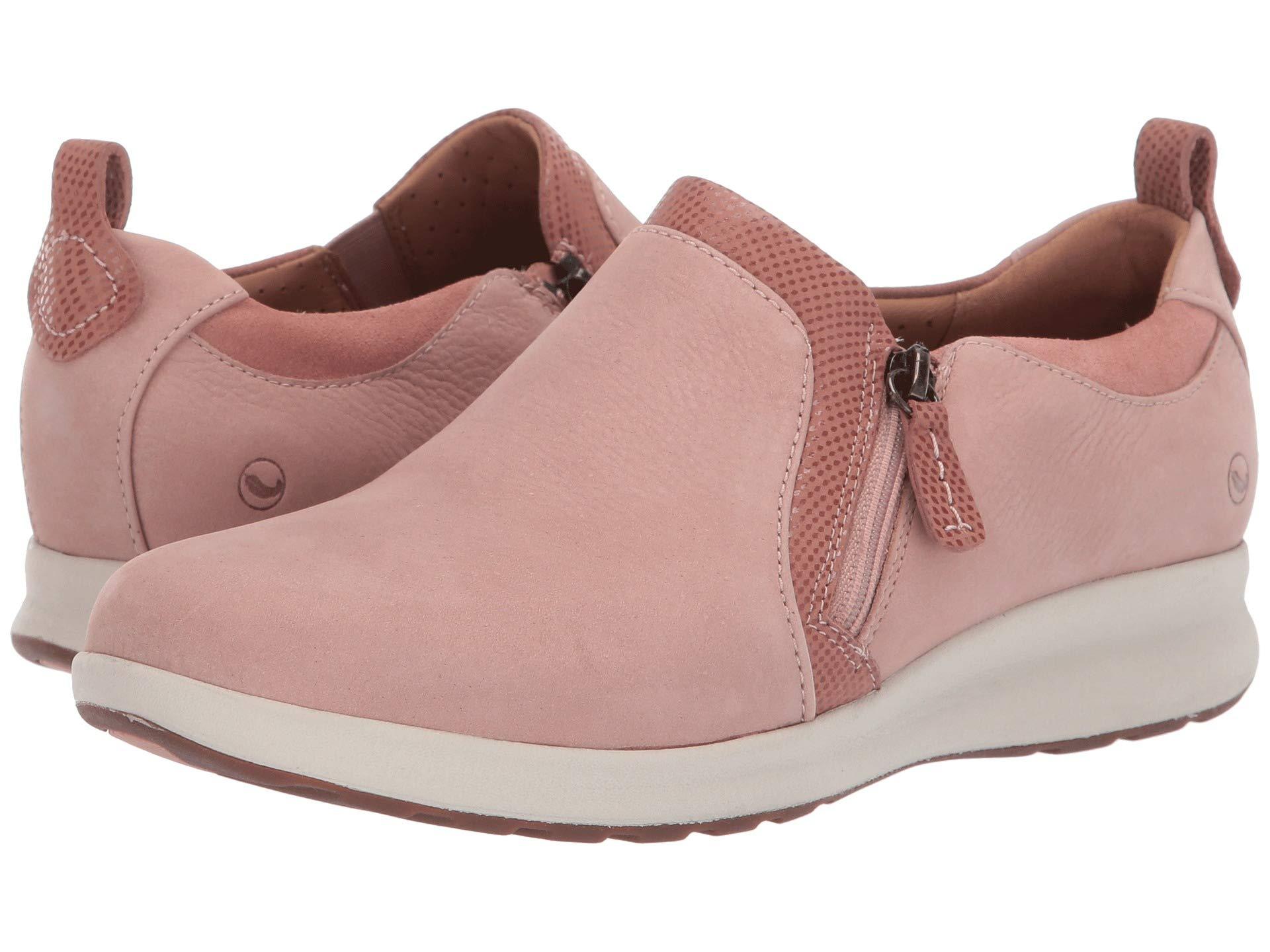 Clarks Un Adorn Zip Sneaker in Pink | Lyst