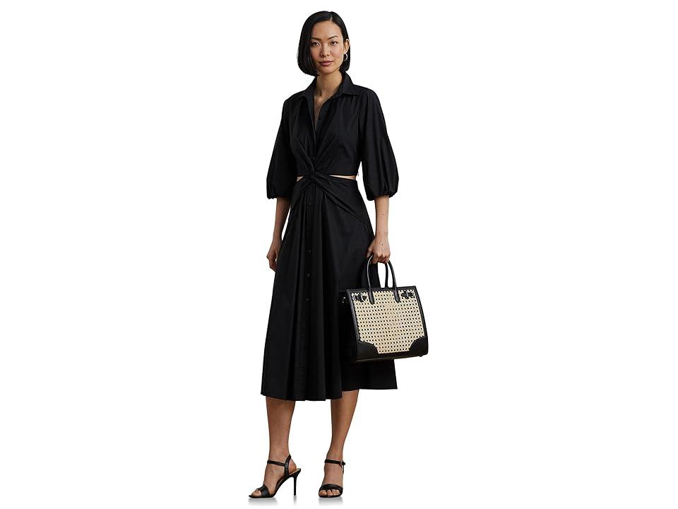 送関込☆RALPHLAUREN COTTON-BLEND BUBBLE-SLEEVE SHIRTDRESS Cotton-Blend Bubble-Sleeve Shirtdress for Women | Ralph