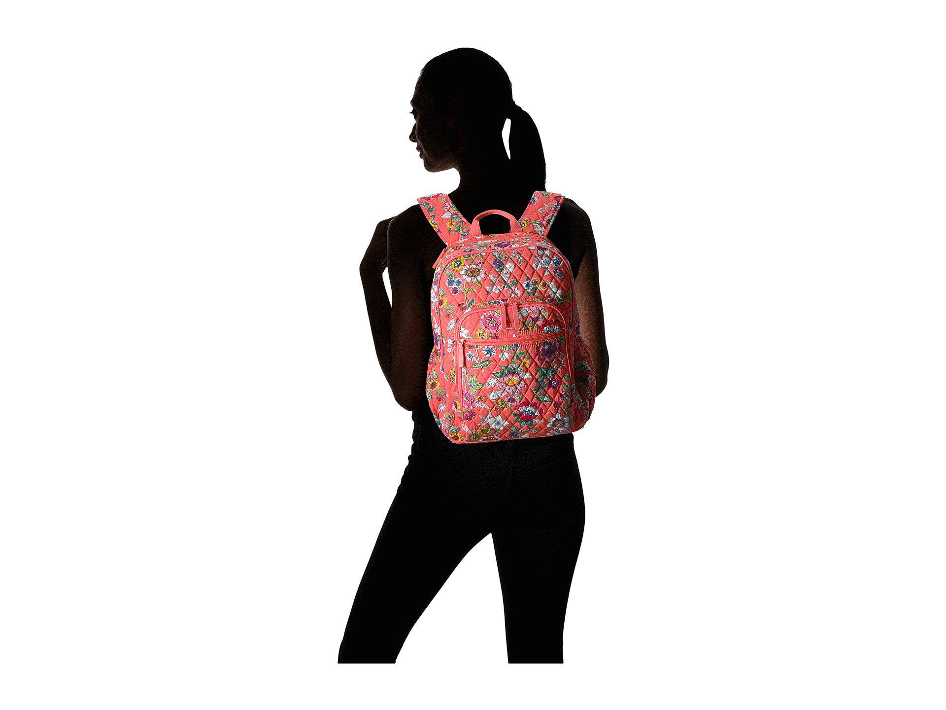 Vera Bradley Campus Tech Backpack in Coral Floral (Red) | Lyst
