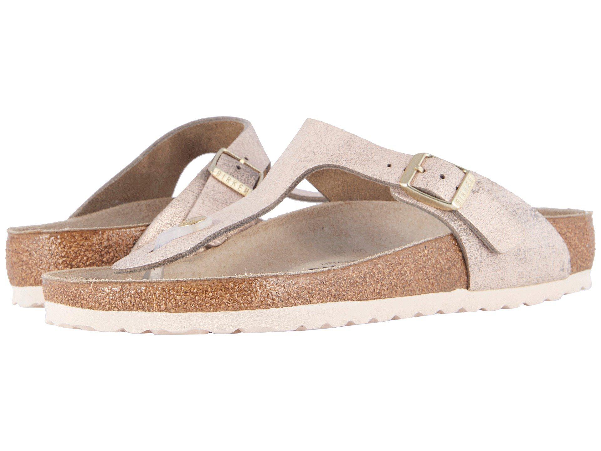 birkenstock washed metallic pink