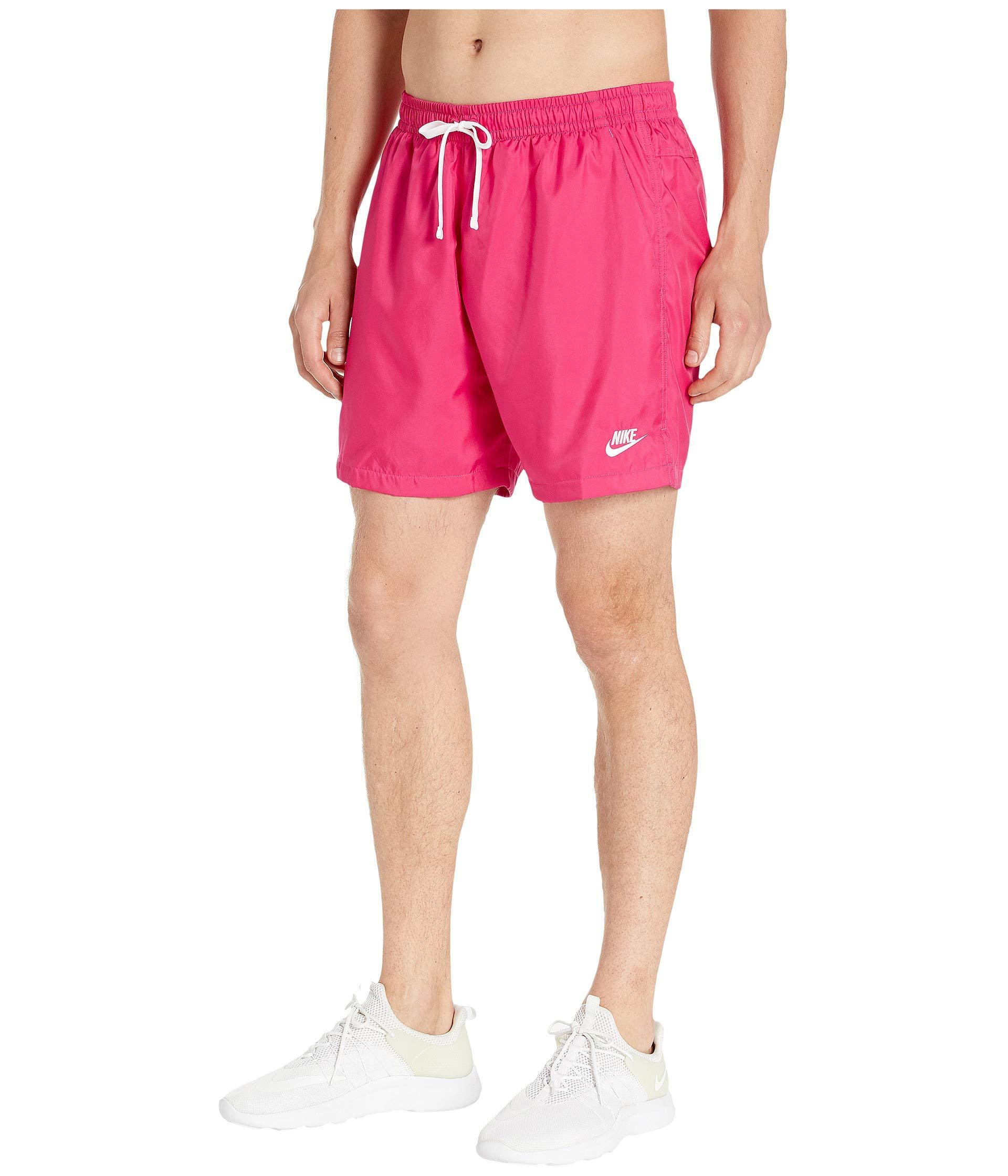 Nike Synthetic Flow Logo Swim Shorts Pink for Men | Lyst
