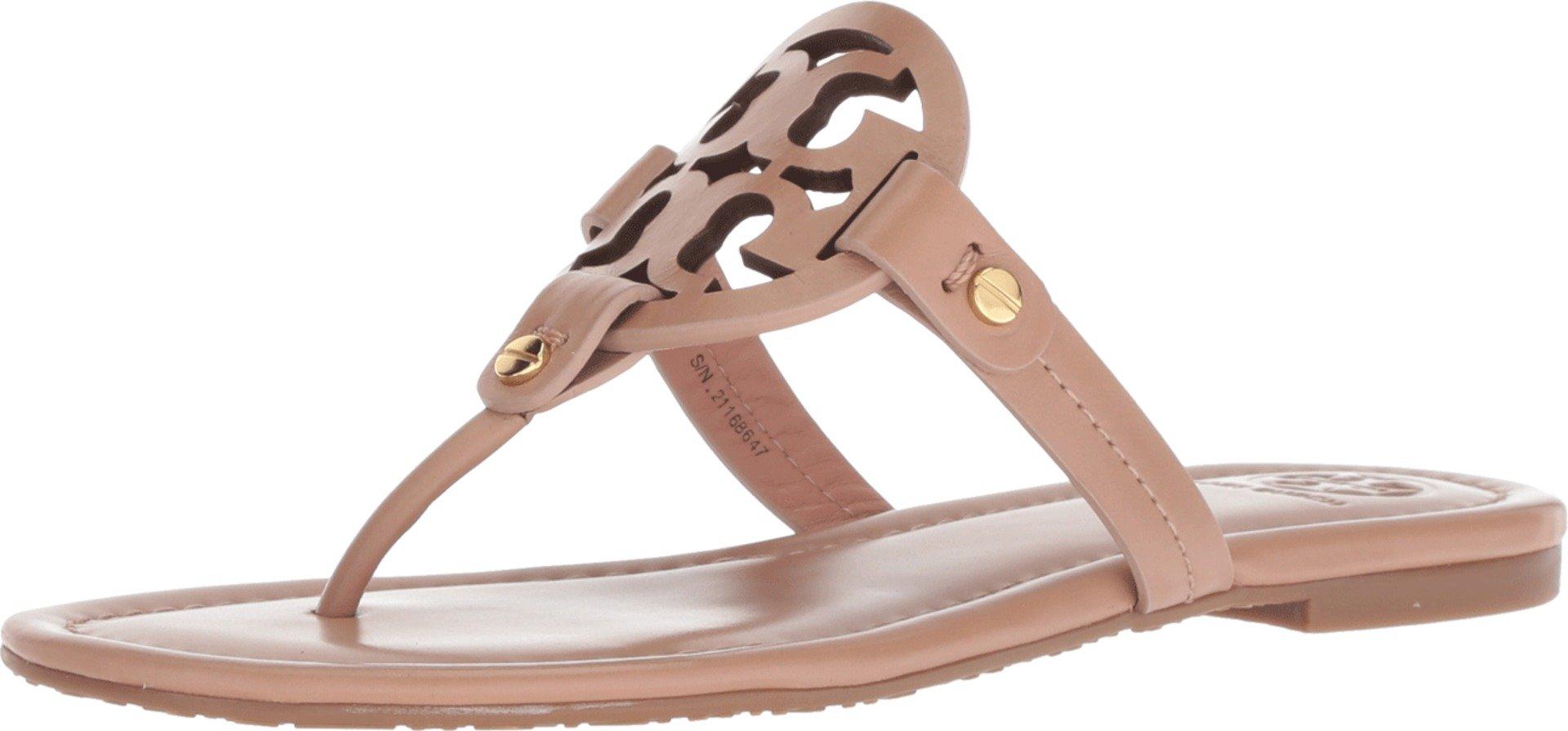 Tory Burch Leather Miller Flip Flop Sandal in Brown - Lyst