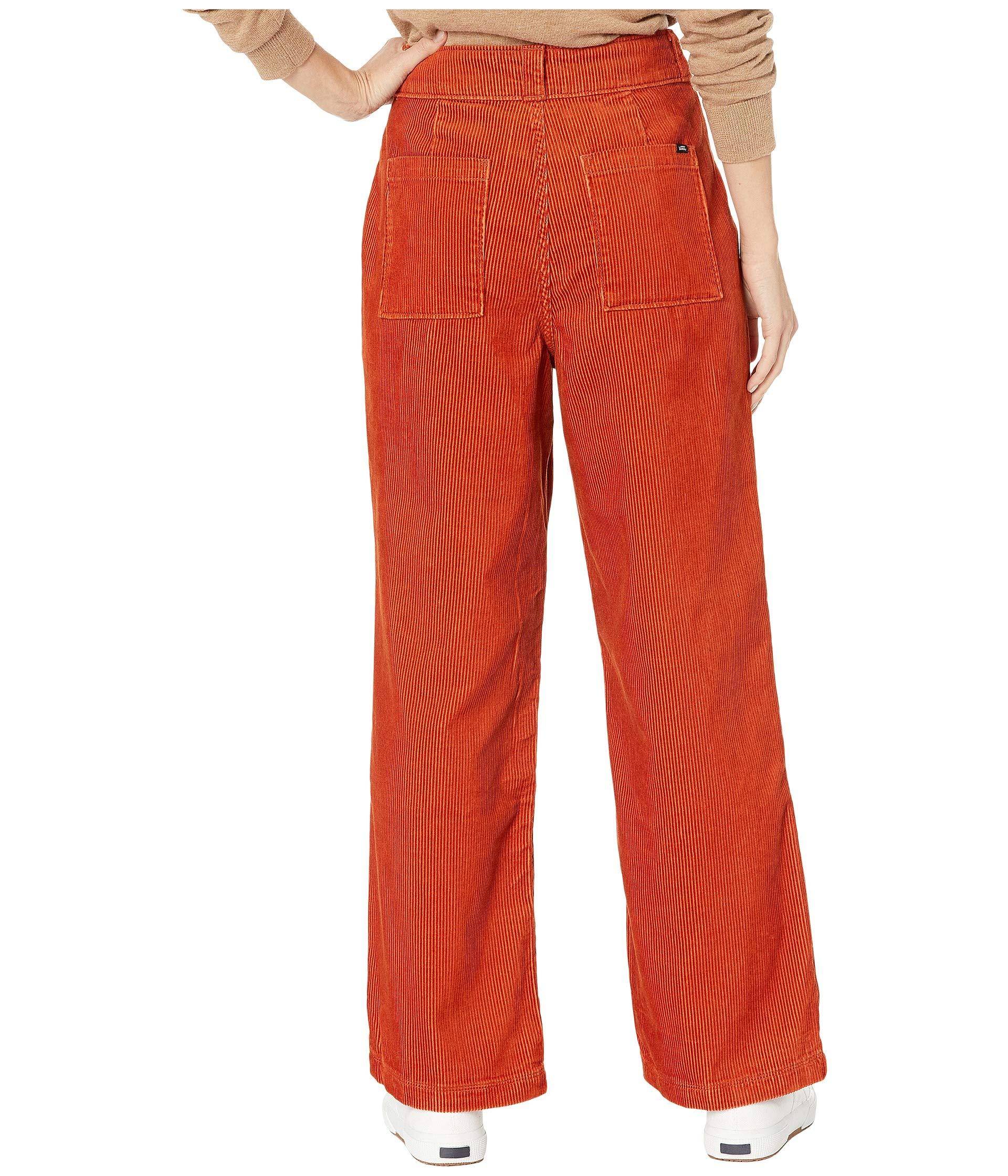 vans pants Orange