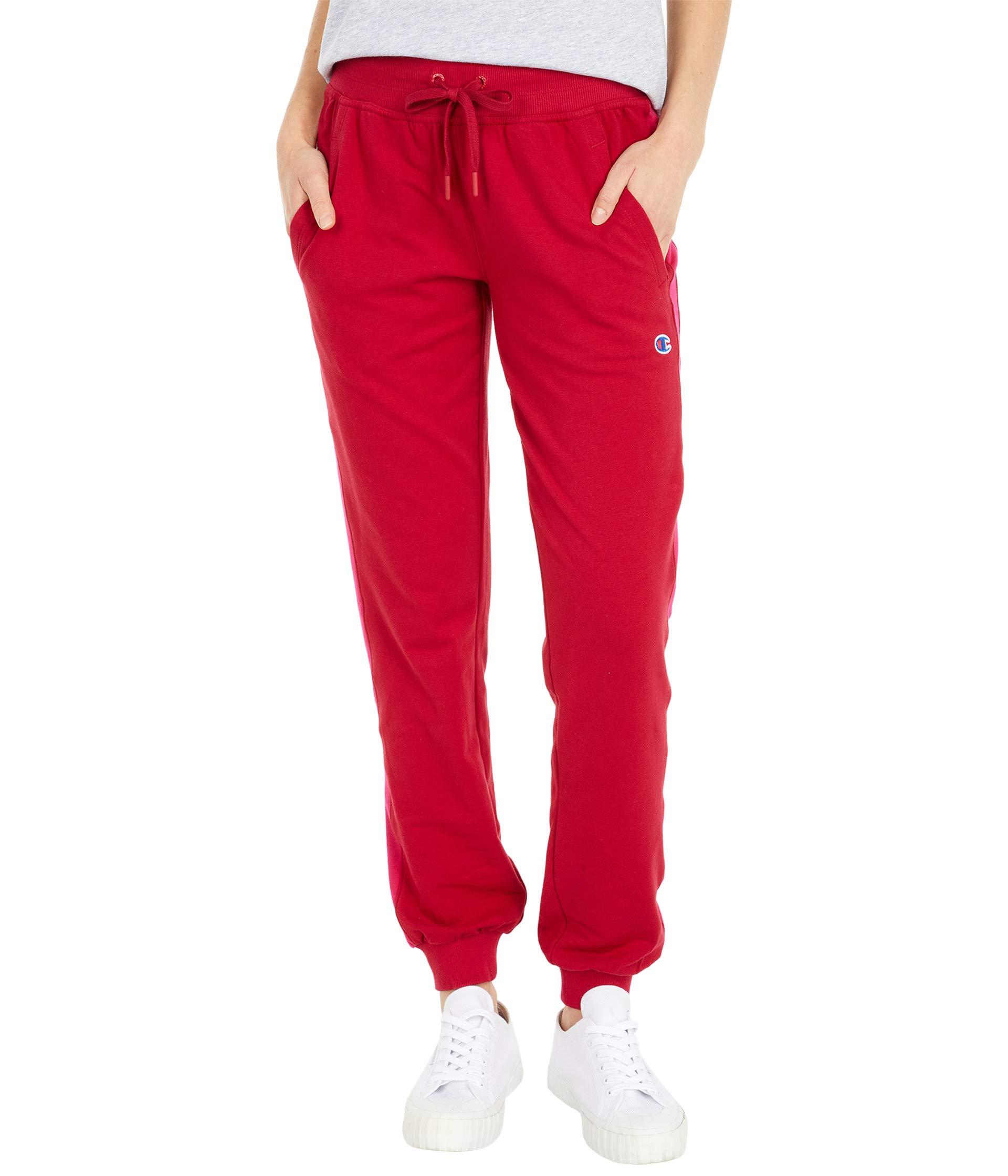 champion red joggers