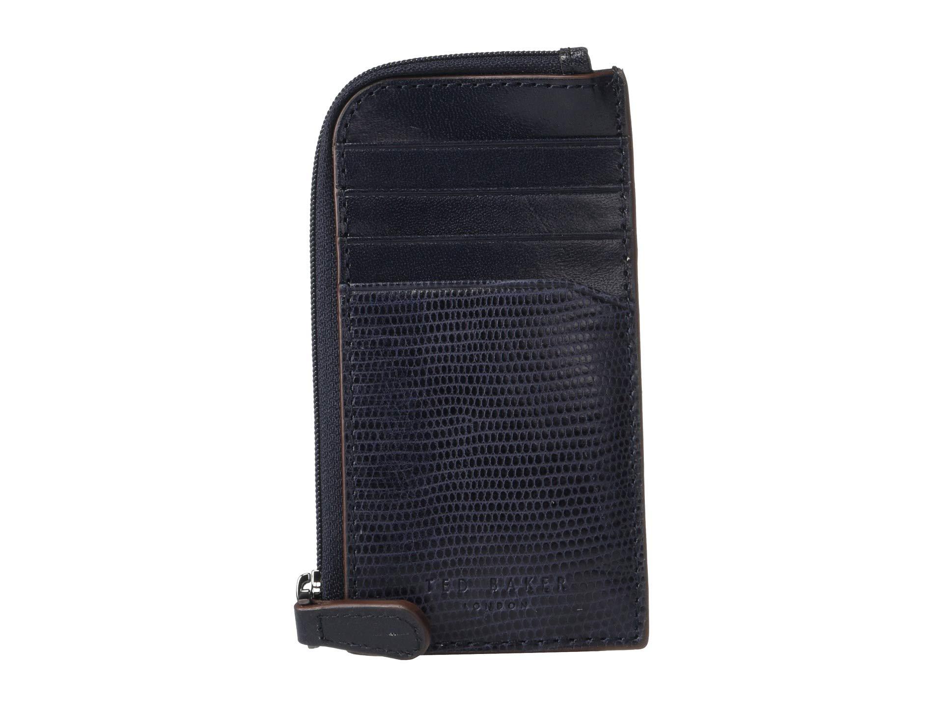 Ted Baker Contrast Edge Leather Card Holder in Navy (Blue) for Men Lyst
