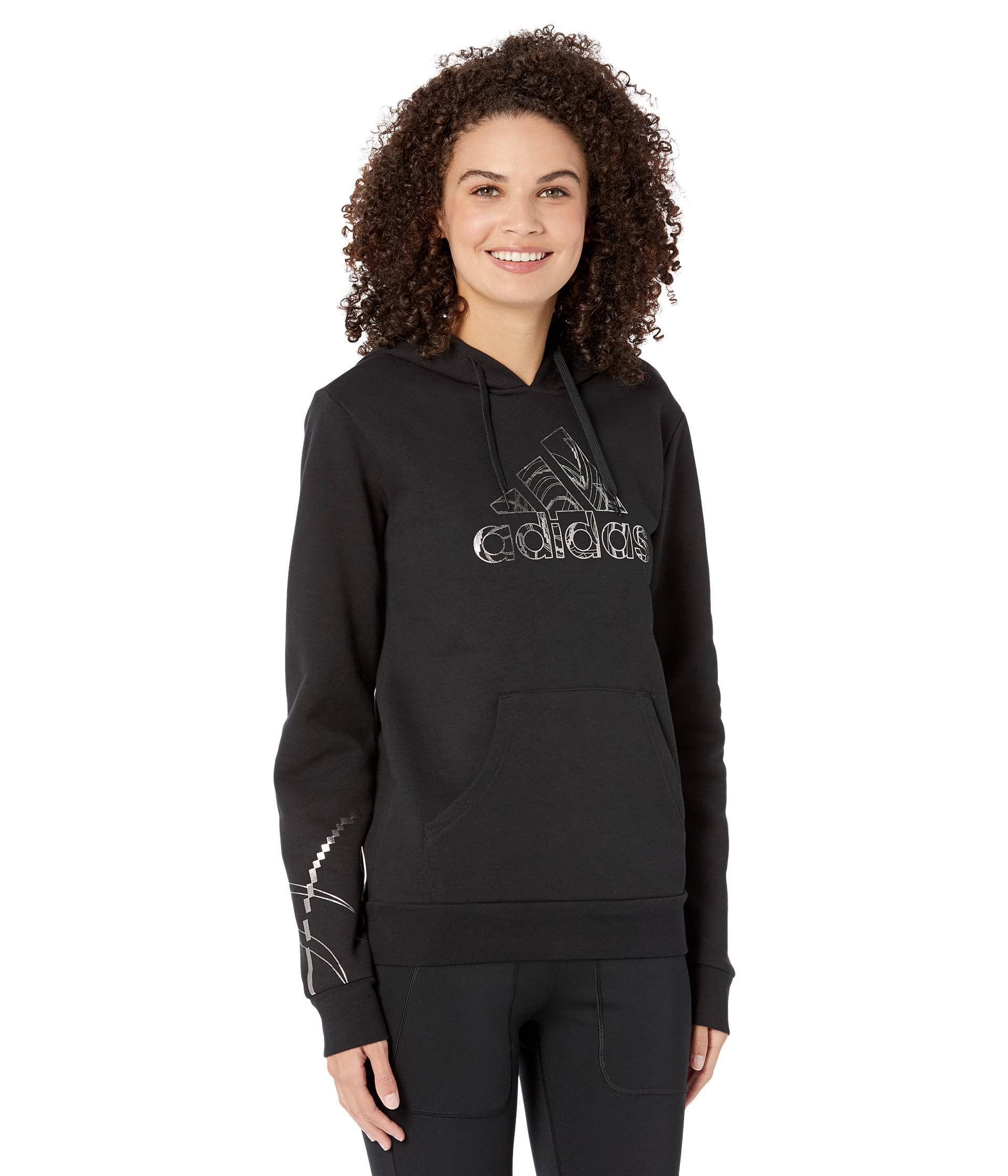 adidas Holiday Lights Graphic Hoodie in Black | Lyst