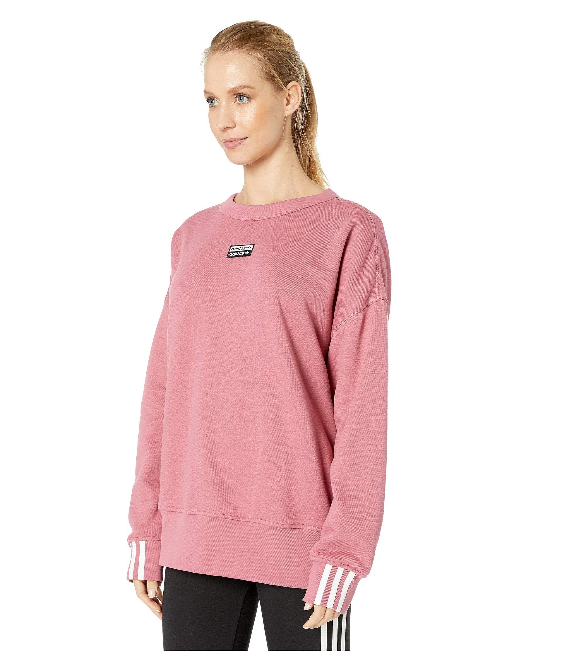 adidas originals ryv sweatshirt in pink