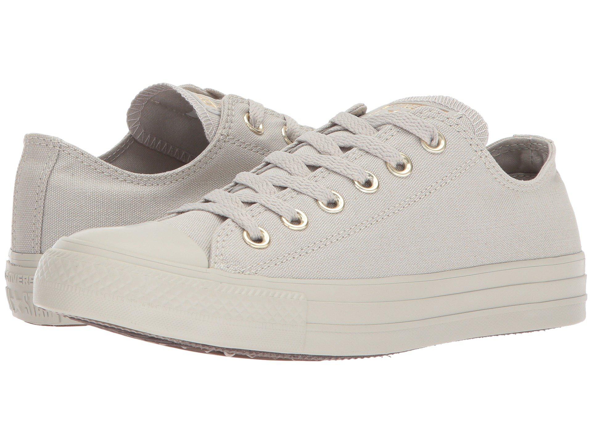 Converse Chuck Taylor® All Star Mono Canvas Ox in Pale Grey/Pale Grey/Gold ( Gray) for Men | Lyst