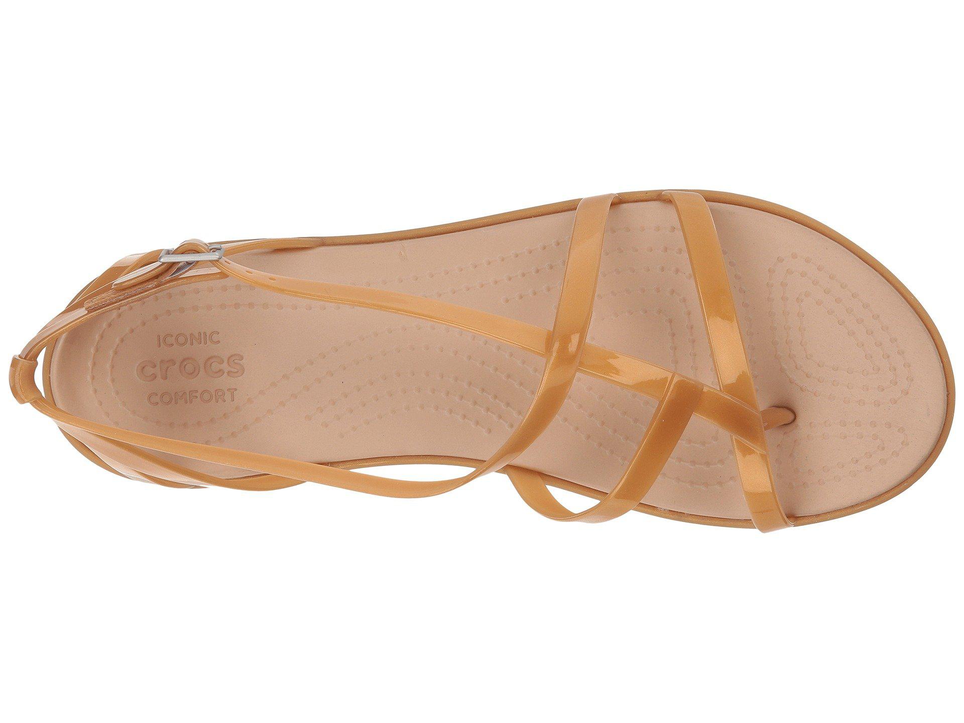 Women Crocs Isabella Gladiator Sandal 204914-276 Dark Gold 100% Authentic New 