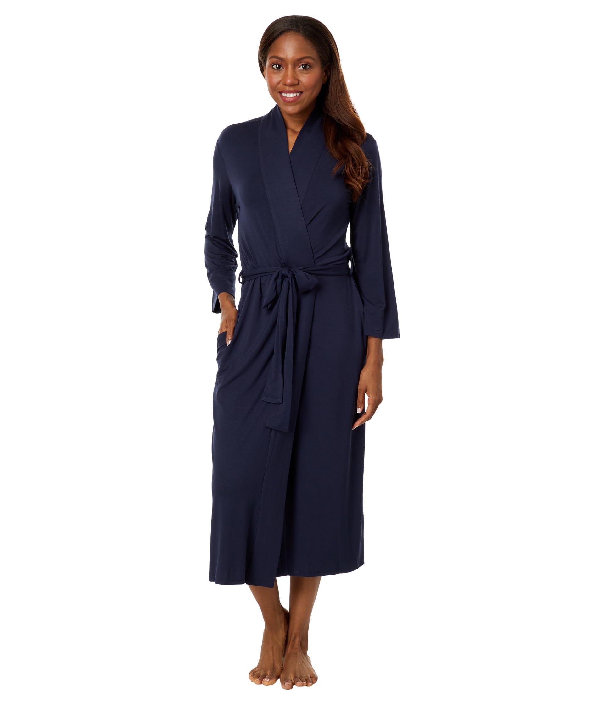 Natori Feathers Essentials Robe in Blue Lyst Natori Feathers Essentials Robe in Blue Lyst