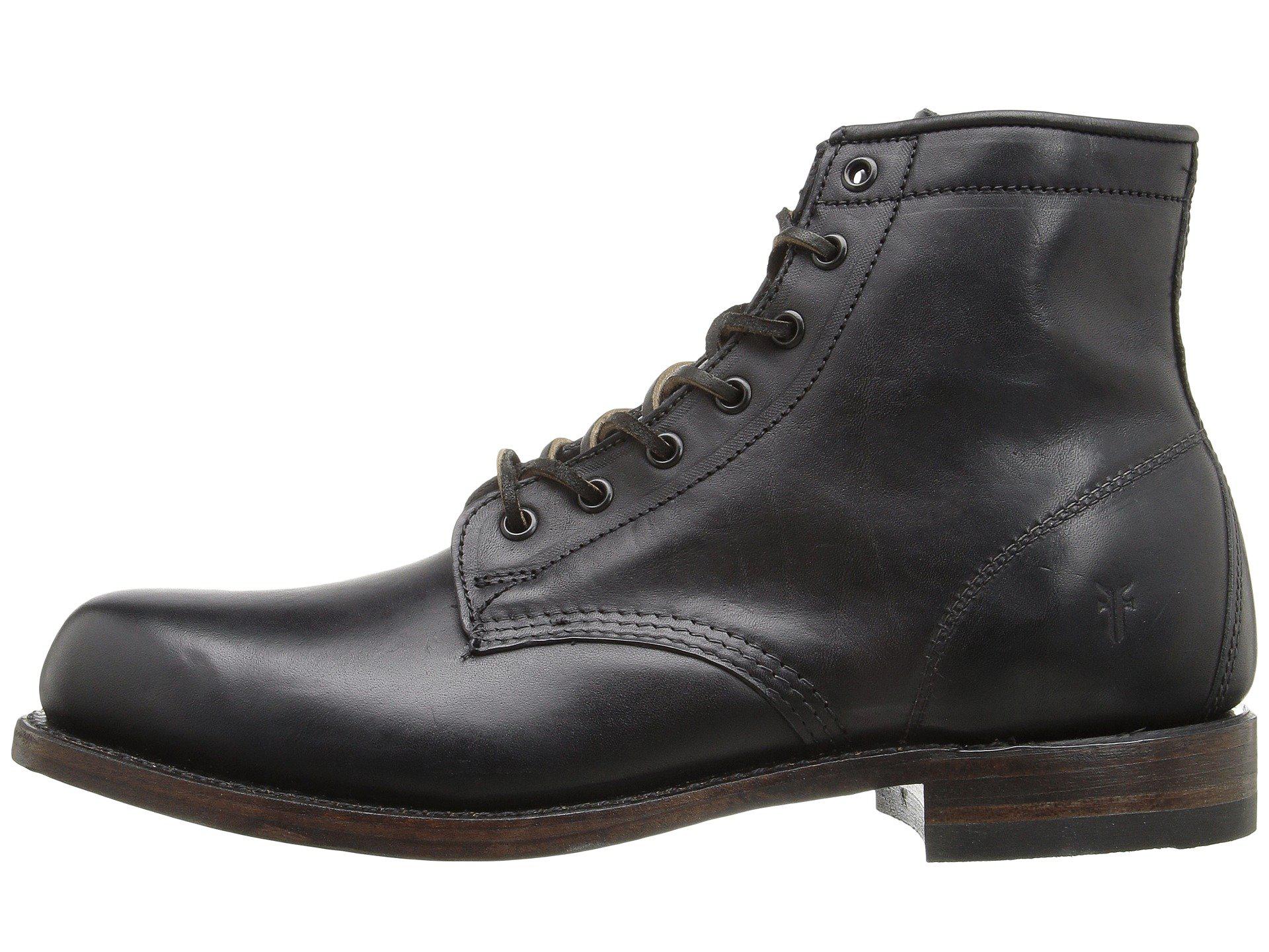 frye arkansas mid leather cognac