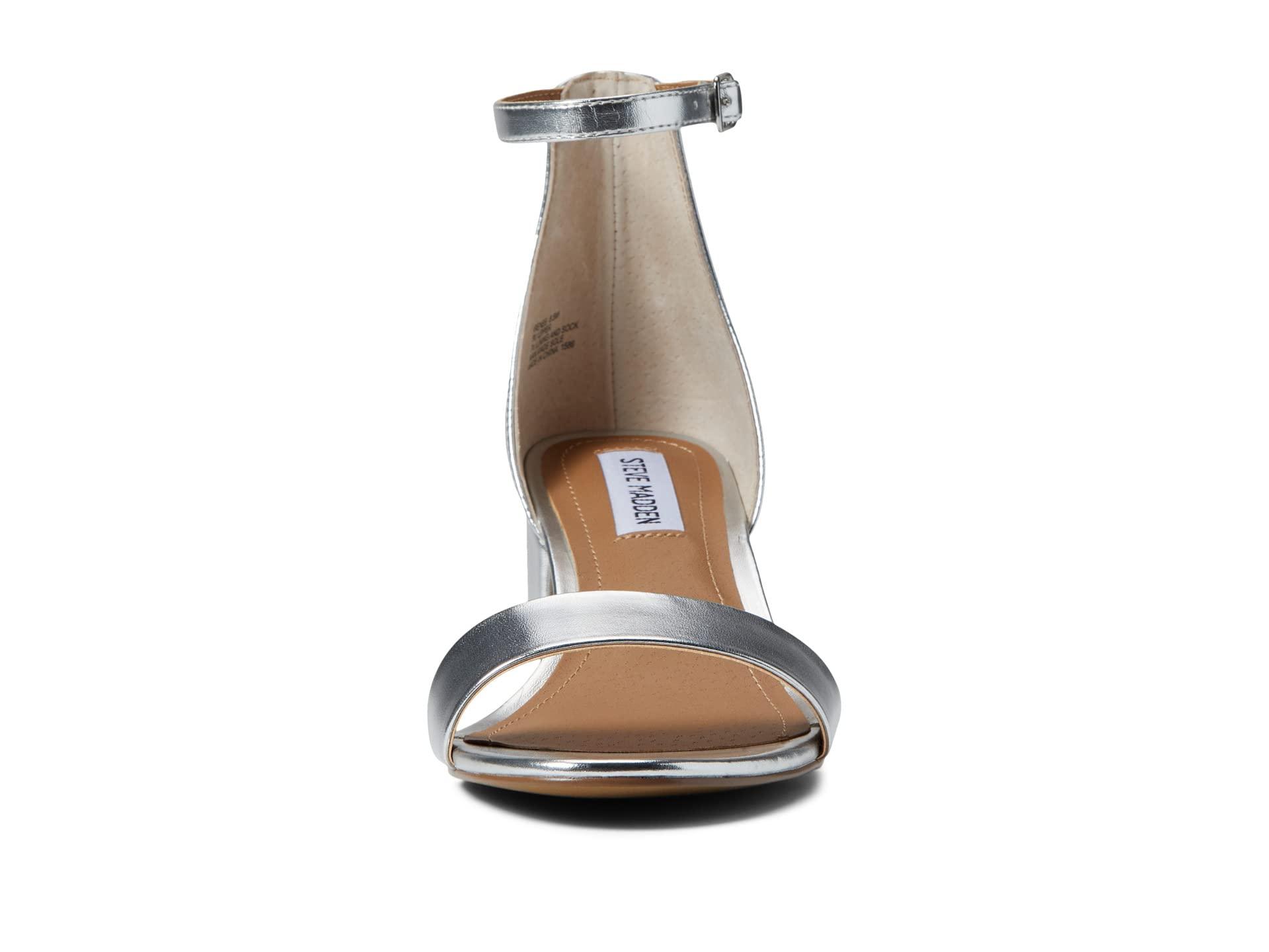 Steve Madden Leather Irenee Sandal in Silver (Metallic) - Save 31% | Lyst