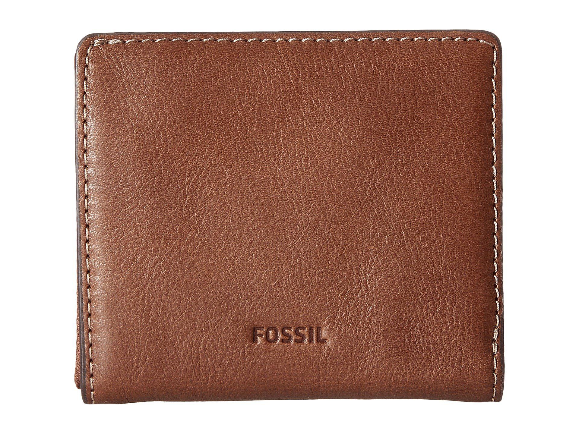 Fossil Leather Emma Mini Wallet Rfid in Brown - Lyst