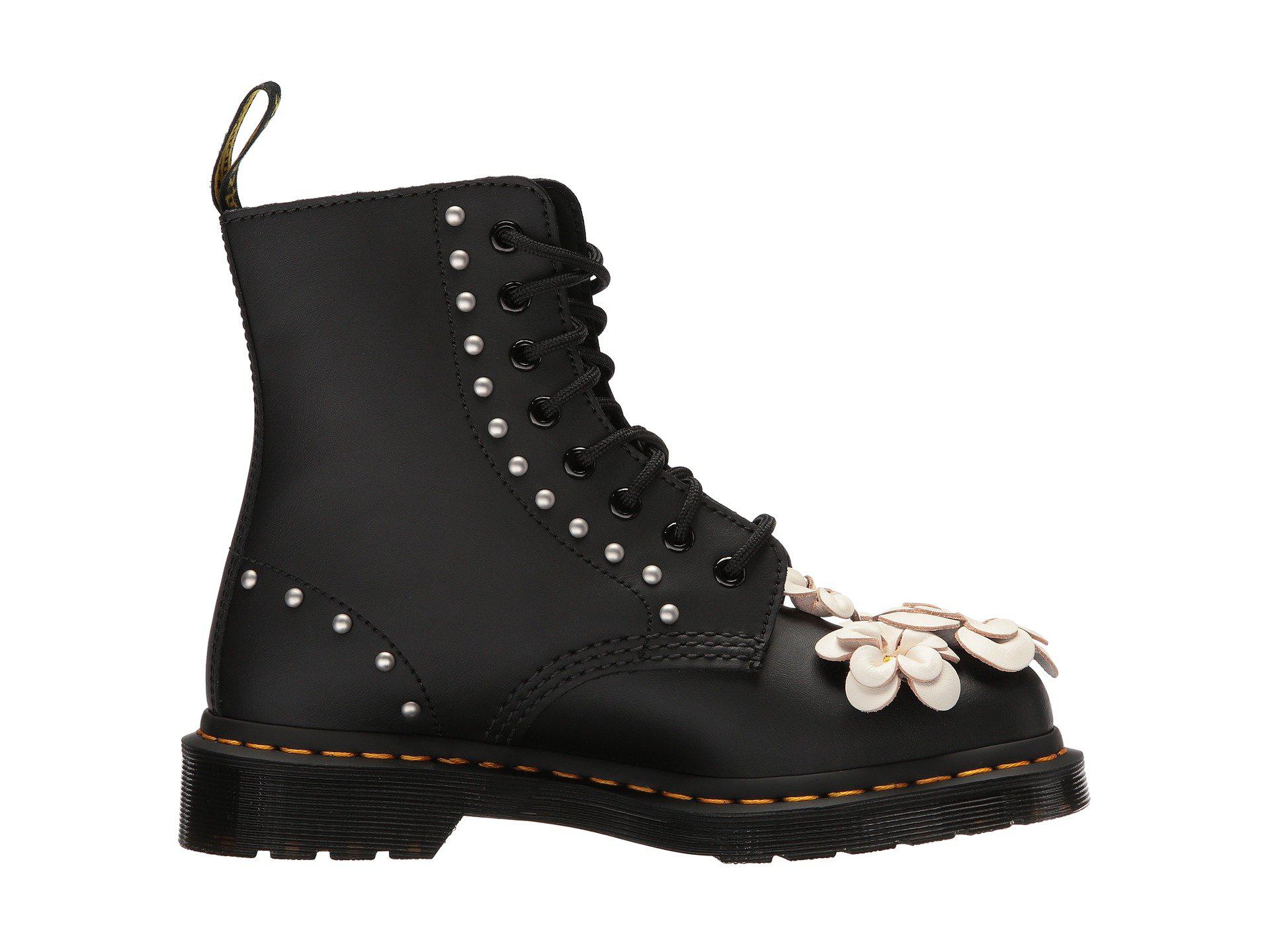 Dr. Martens Leather 1460 Pascal Flower in Black | Lyst