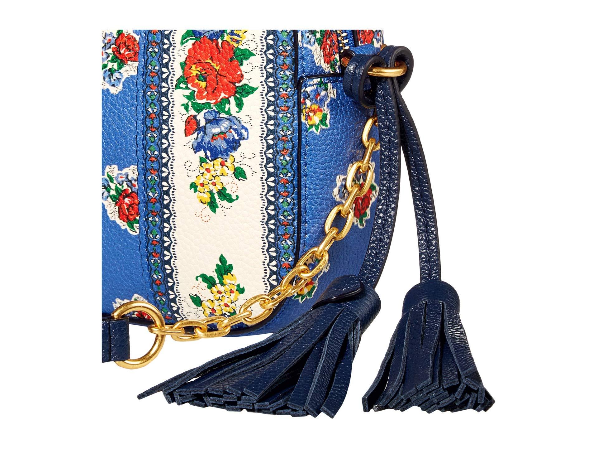tory burch mcgraw floral camera bolsa