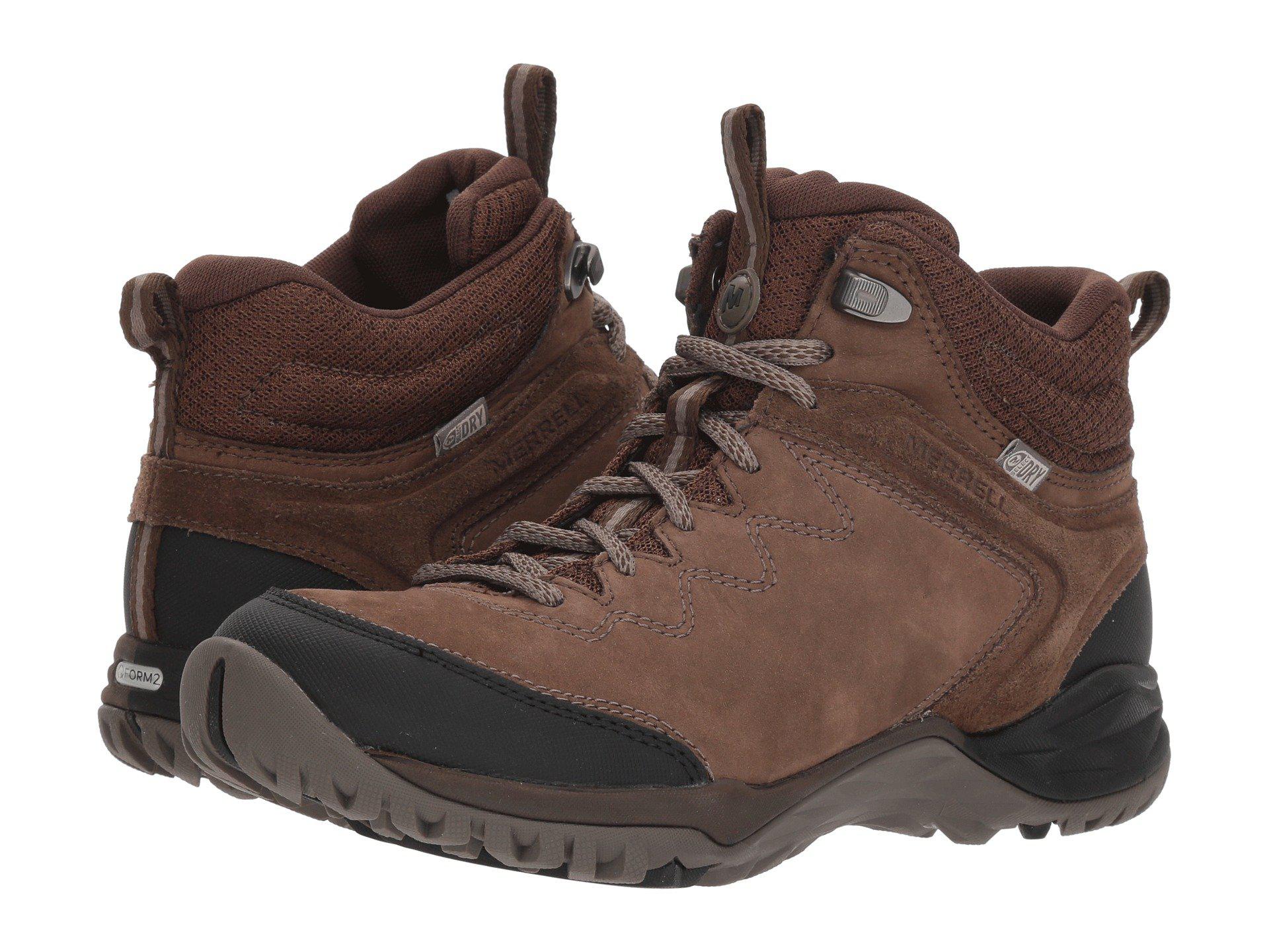 Merrell Leather Siren Traveller Q2 Mid Waterproof (black) Women's Hiking  Boots - Lyst