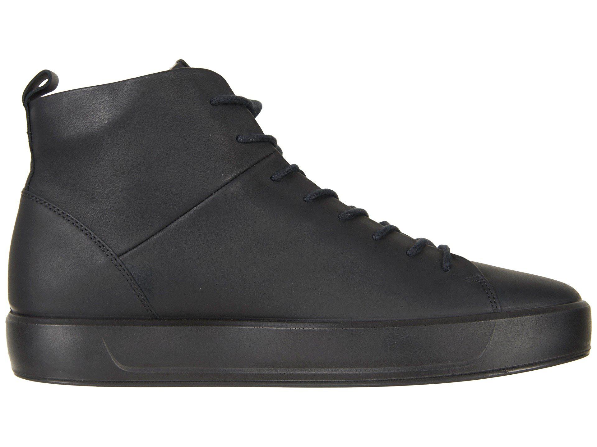Ecco Leather Soft 8 High Top (black 2) Men's Lace Up Casual Shoes for Men -  Lyst