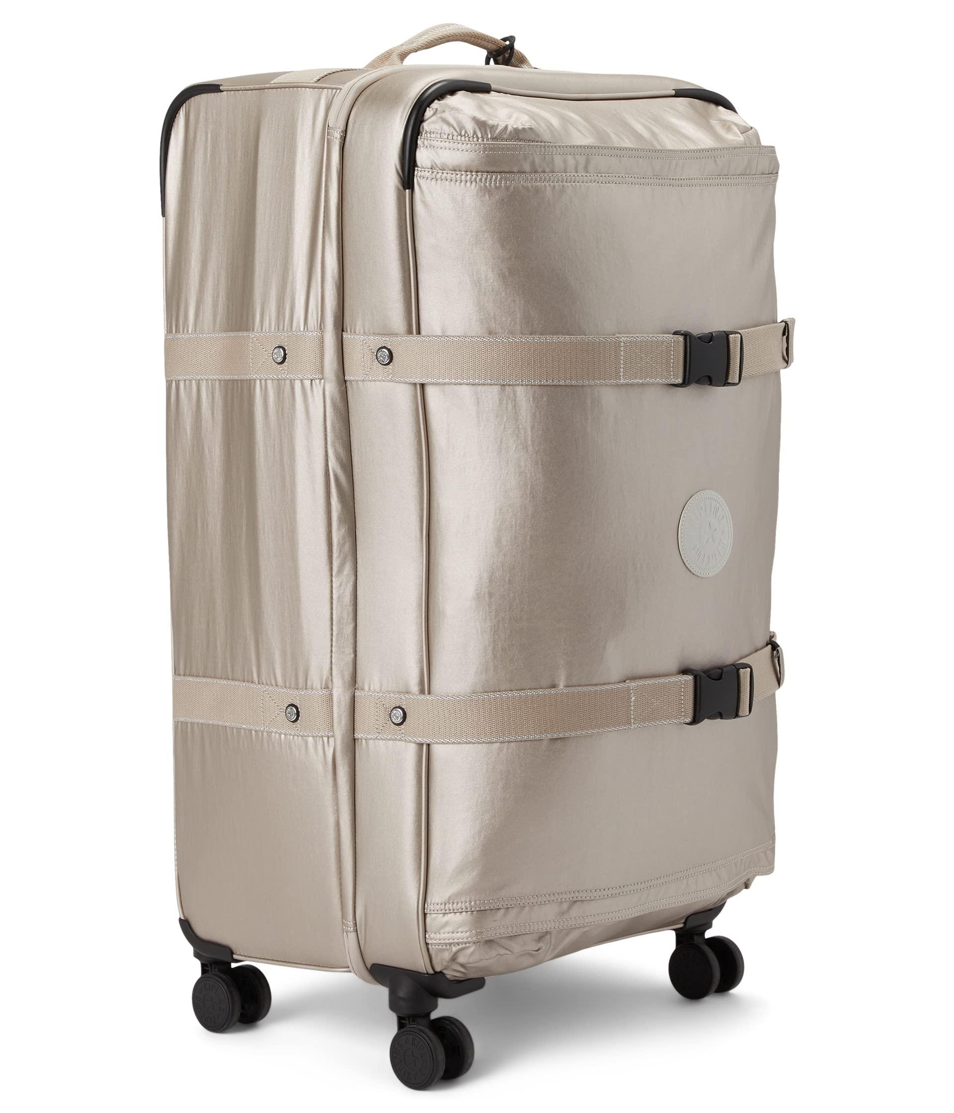 Kipling Spontaneous Large Rolling Luggage in Metallic Lyst