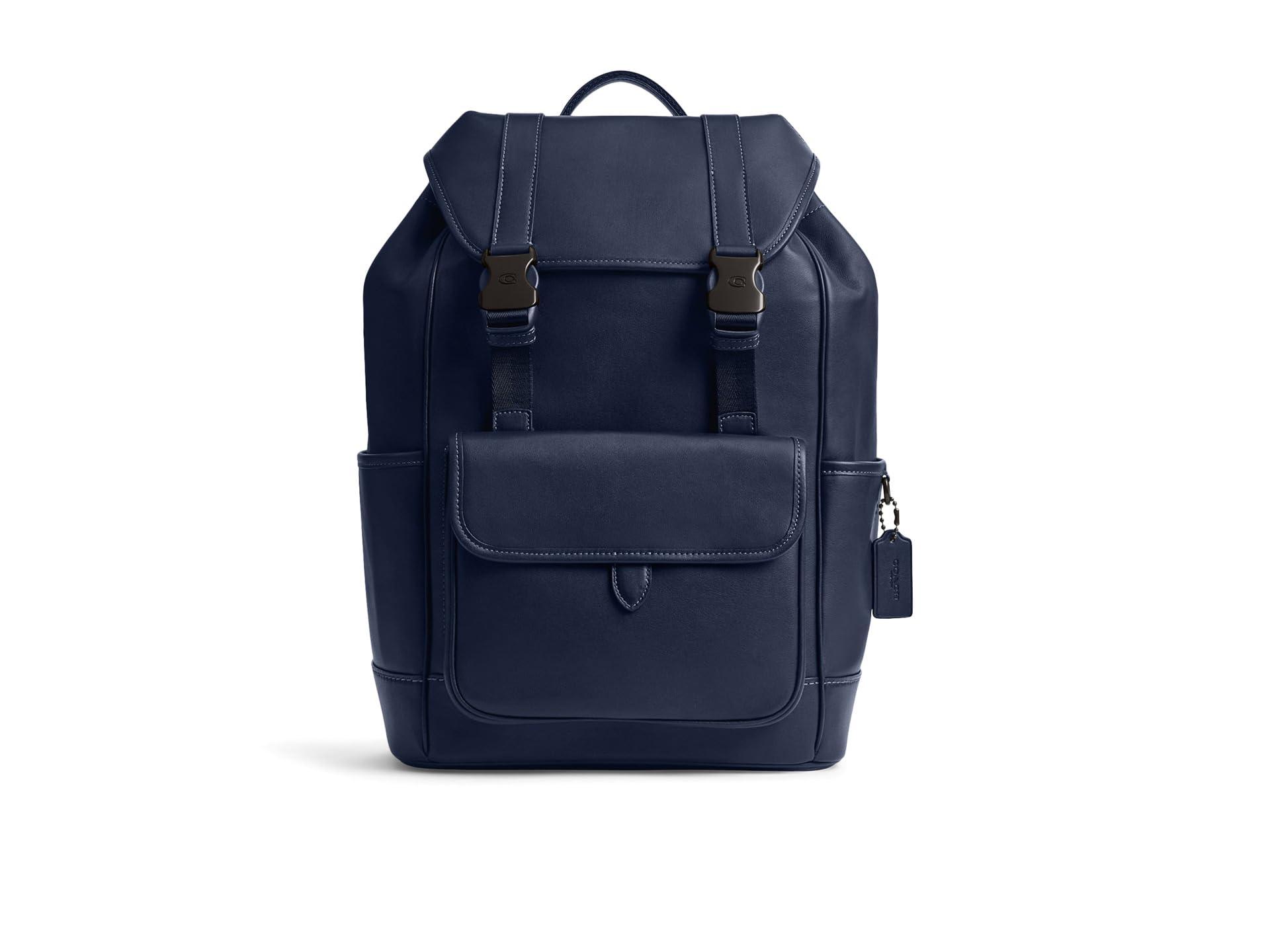 Coach league flap backpack in blue for men lyst