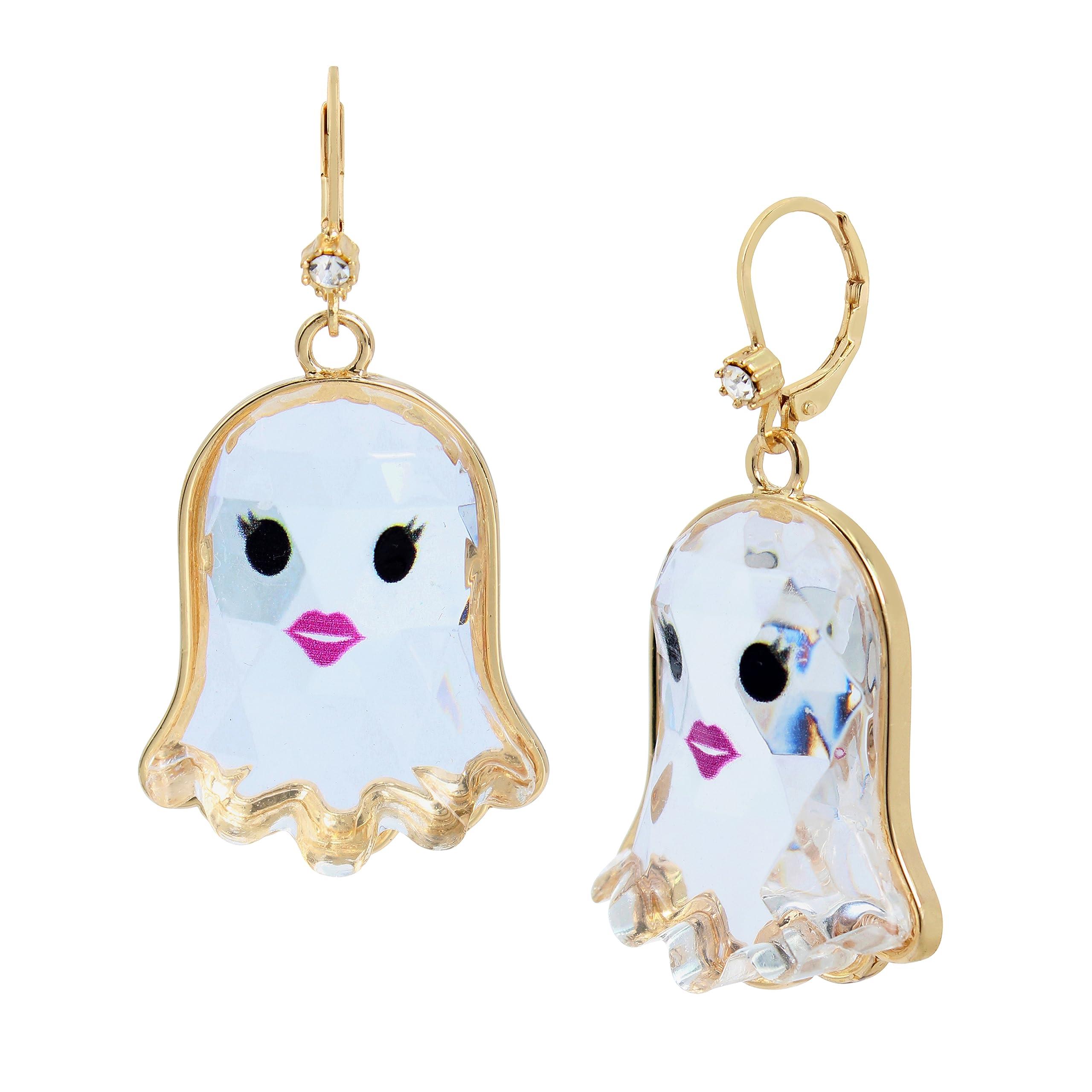 Betsey Johnson Halloween Ghost Drop Earrings in Blue Lyst