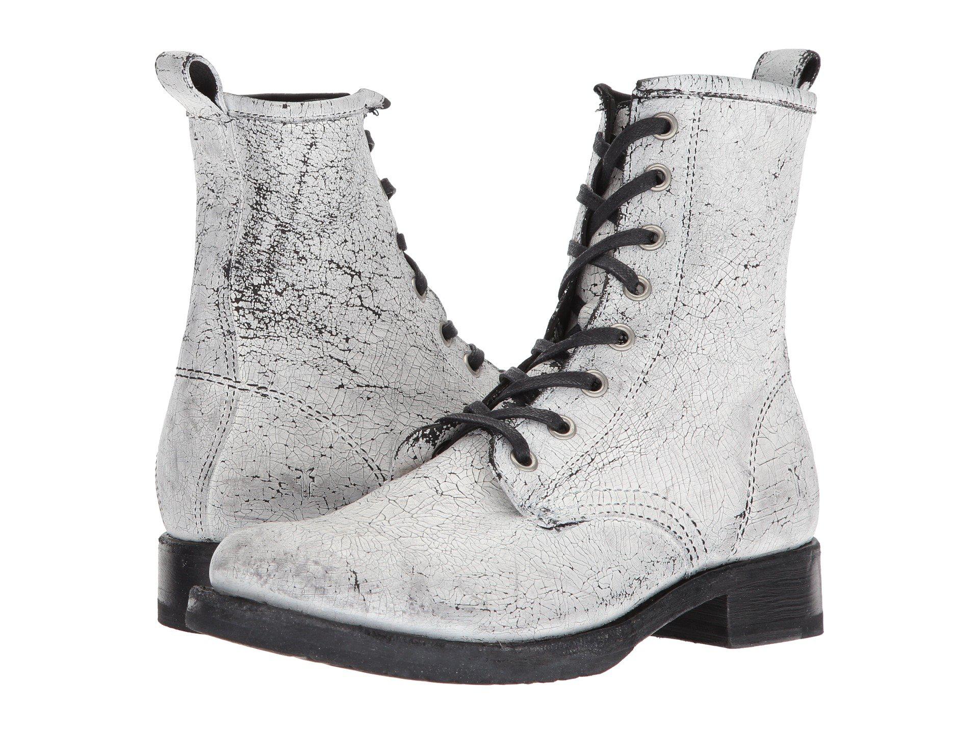frye white combat boots