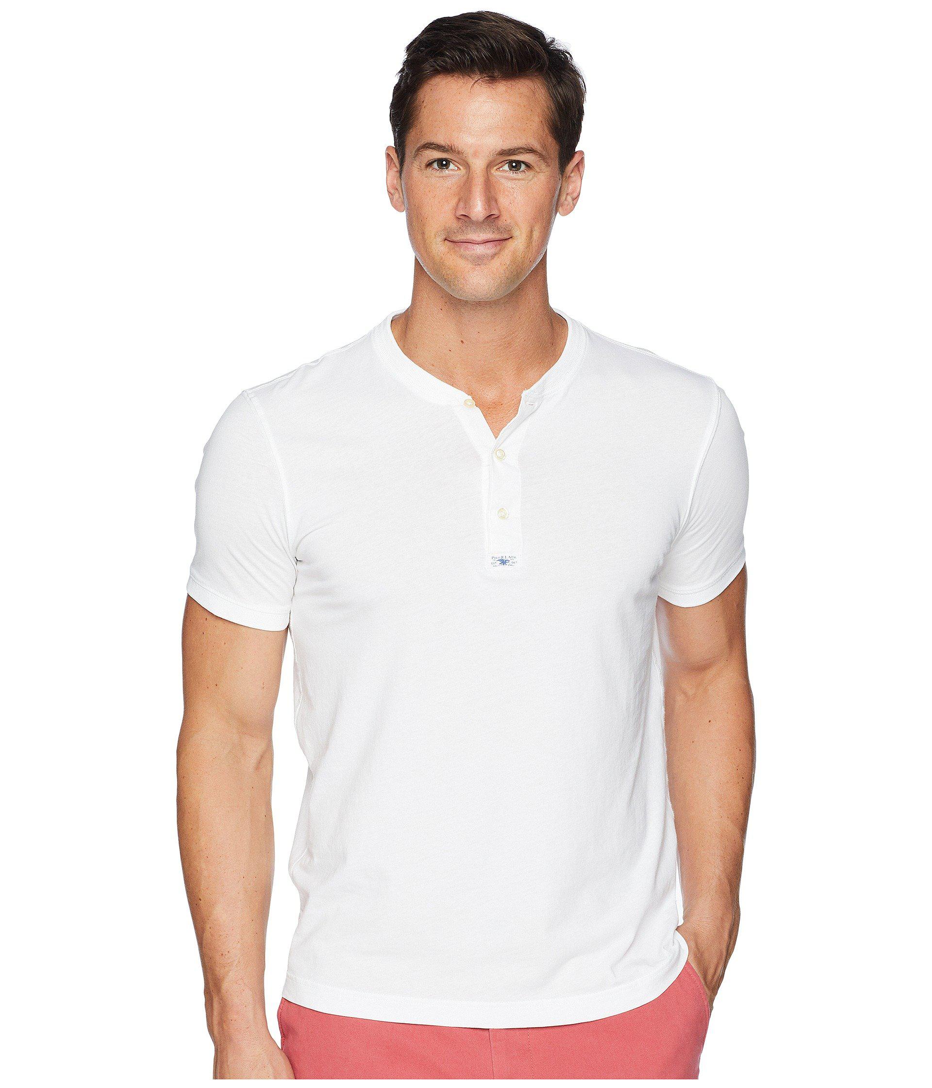 Polo Ralph Lauren Short Sleeve Henley (white) Men's Clothing for Men | Lyst