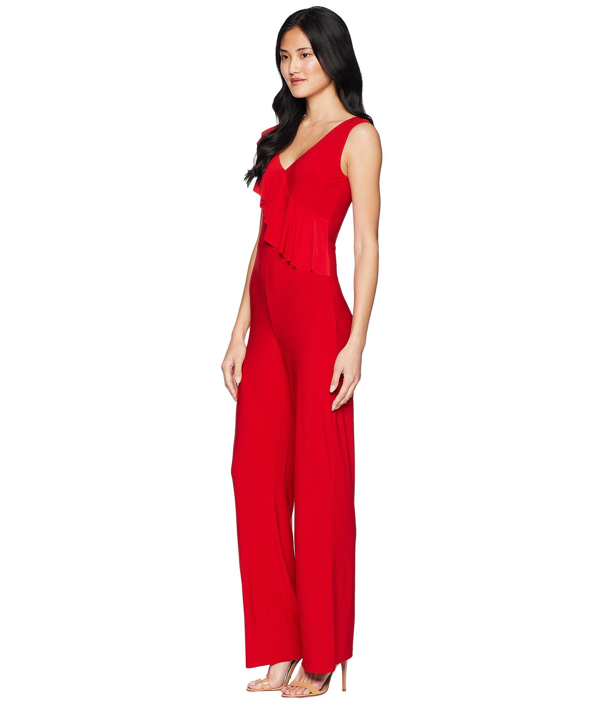 bebe red jumpsuit