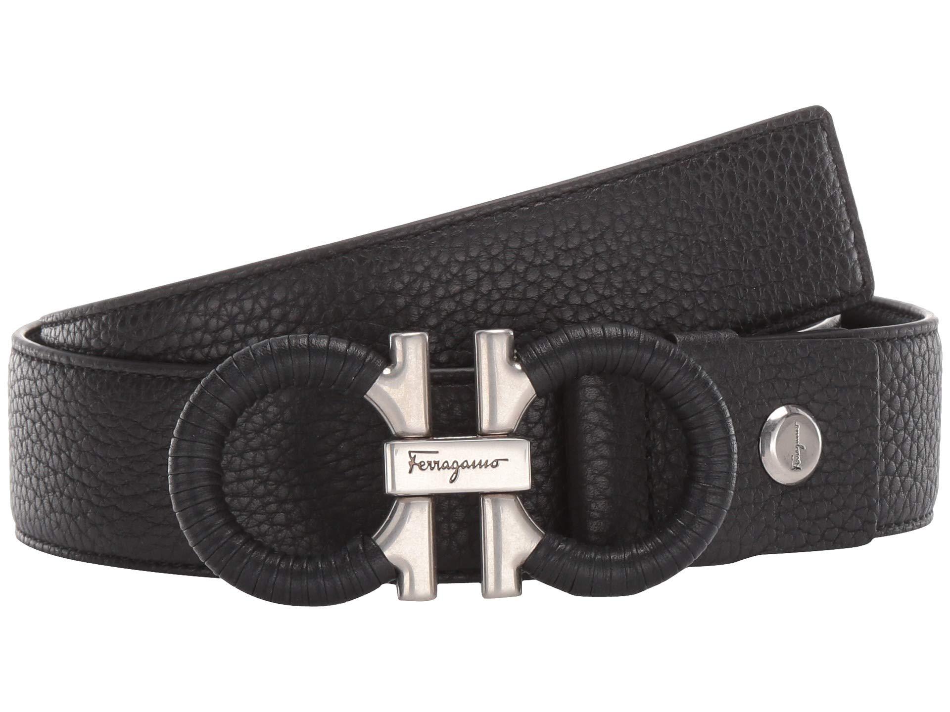 Ferragamo Leather Adjustable/reversible Belt - 67a062 in Black for Men - Lyst