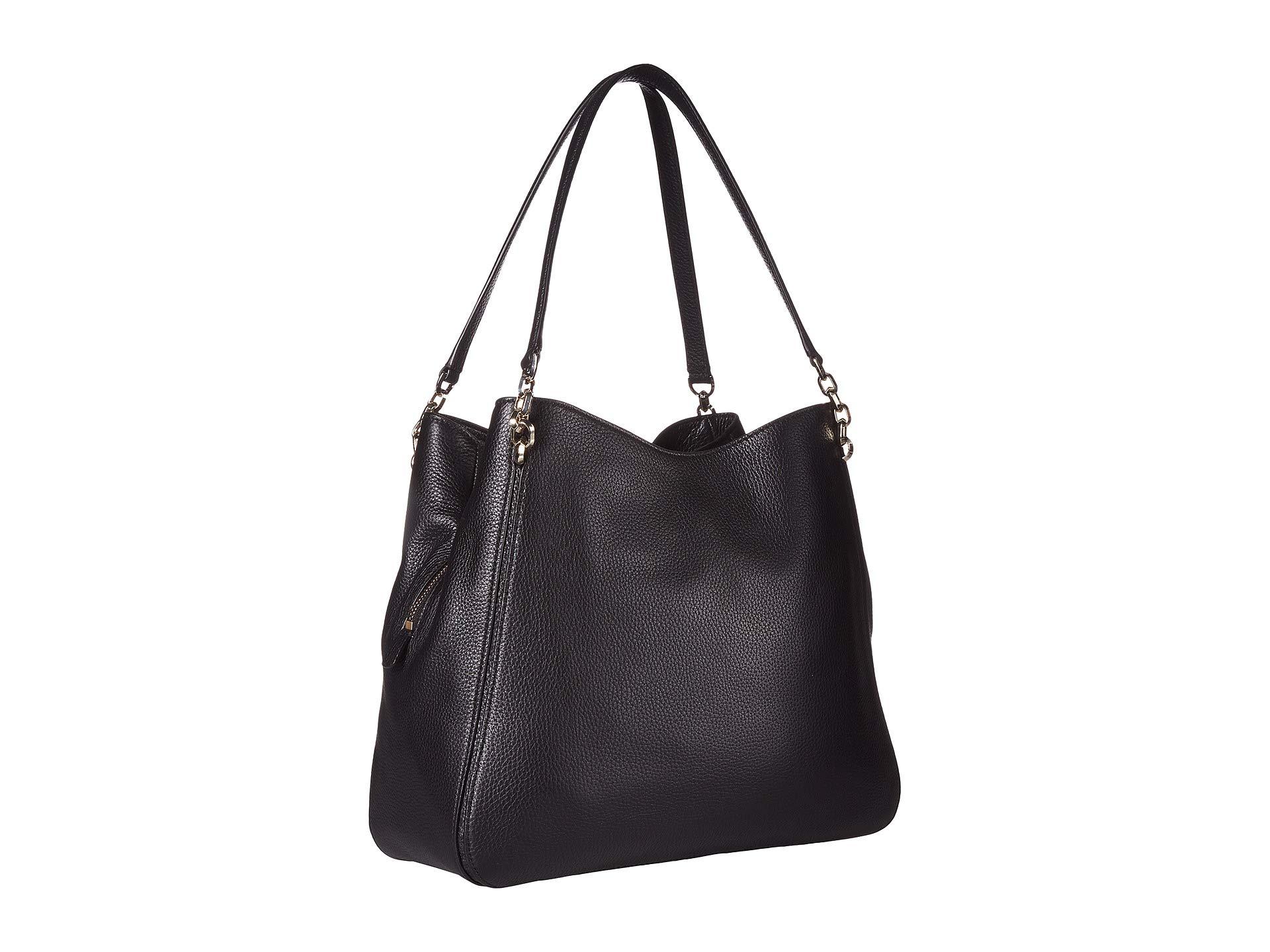 Kate Spade Large Hailey Leather Shoulder Bag in Black Lyst