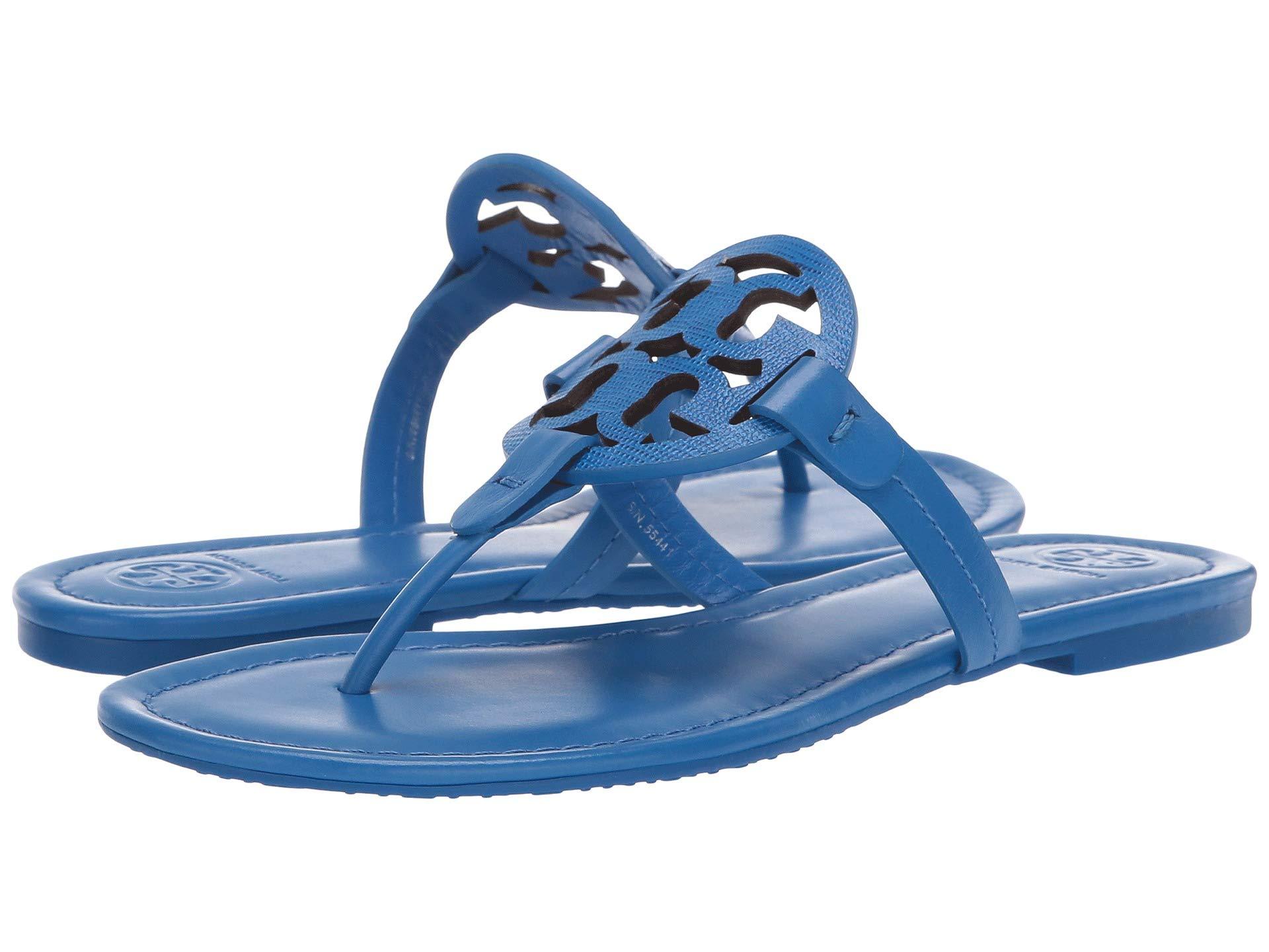 Tory Burch Leather Miller Flip Flop Sandal in Blue Lyst