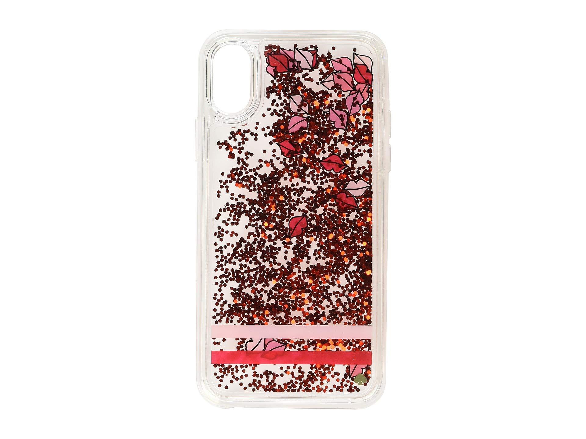 Kate Spade Lips Liquid Glitter Phone Case For Iphone Xs in Red Lyst