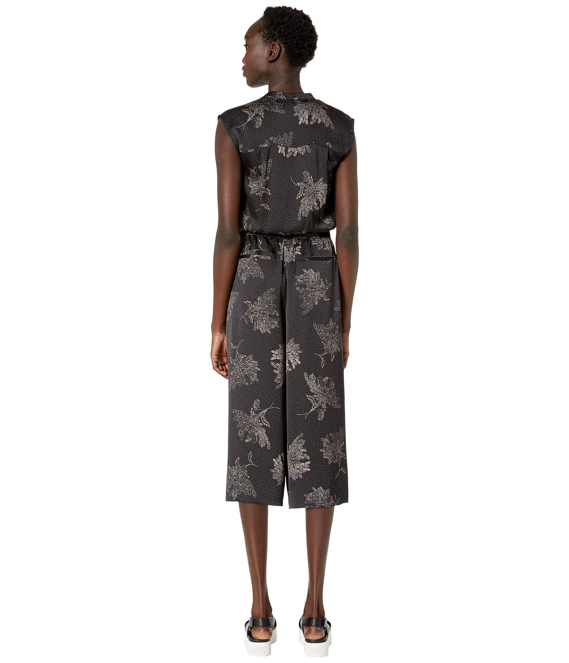 vince woodblock floral sleeveless jumpsuit