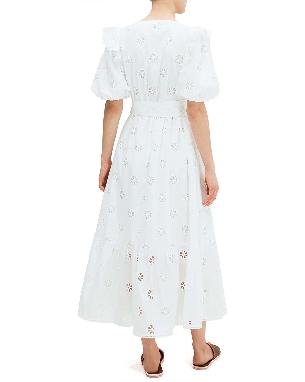 Kate Spade Cotton Spade Clover Eyelet Dress in White Lyst