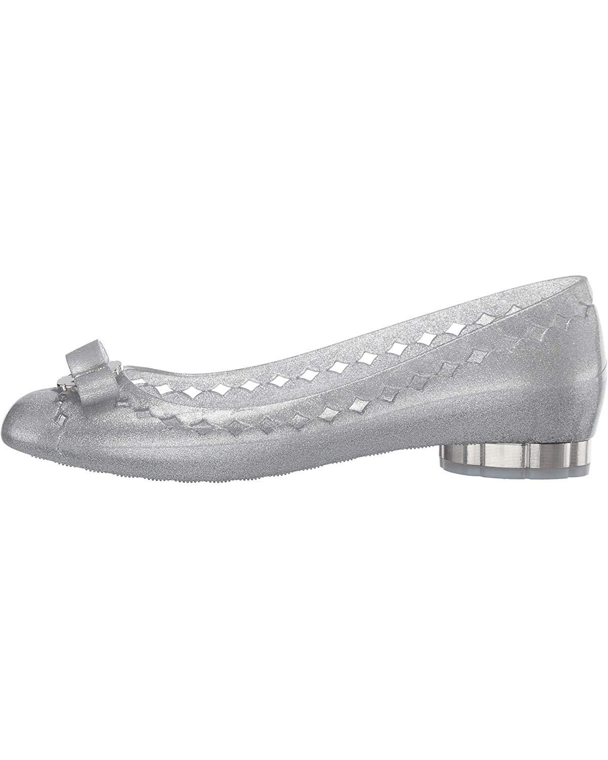 ferragamo silver flats