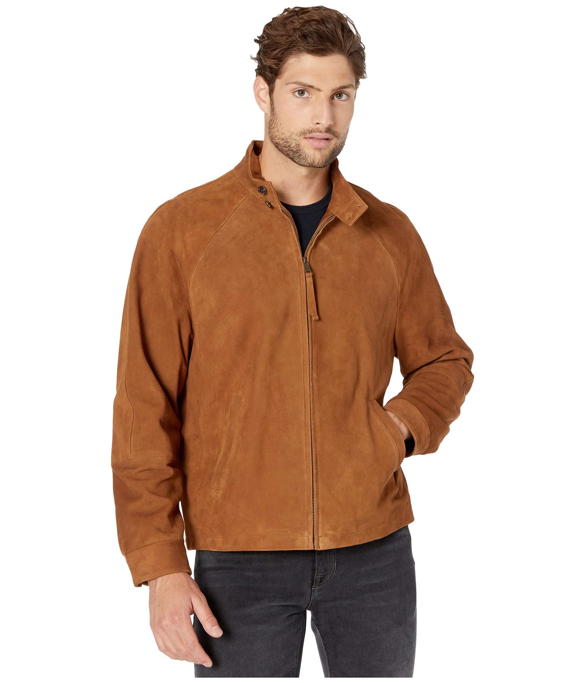 Download Vince Suede Harrington Jacket in Tobacco (Brown) for Men ...