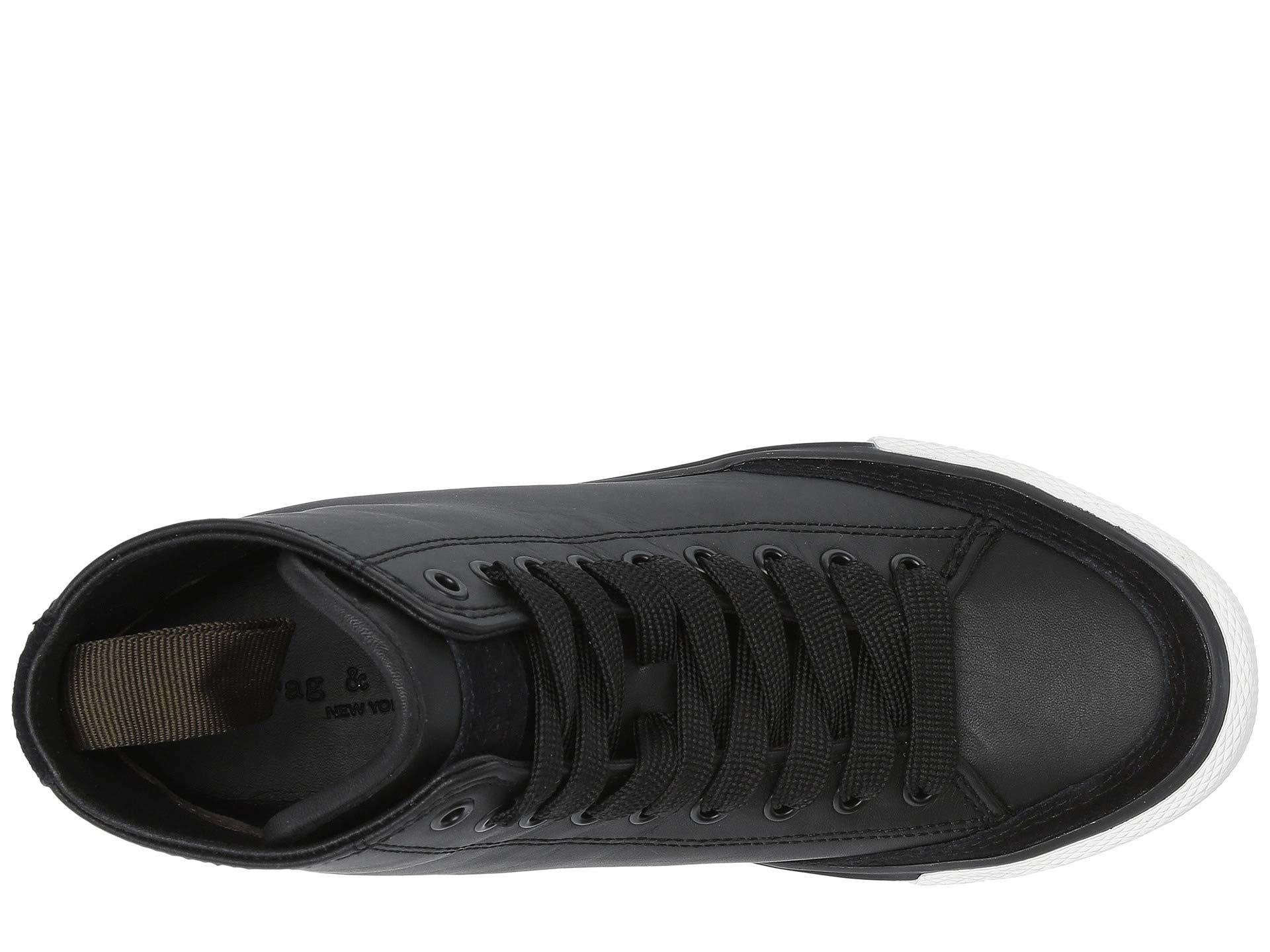 Rag & Bone Rb Leather High-top Sneakers in Black - Lyst