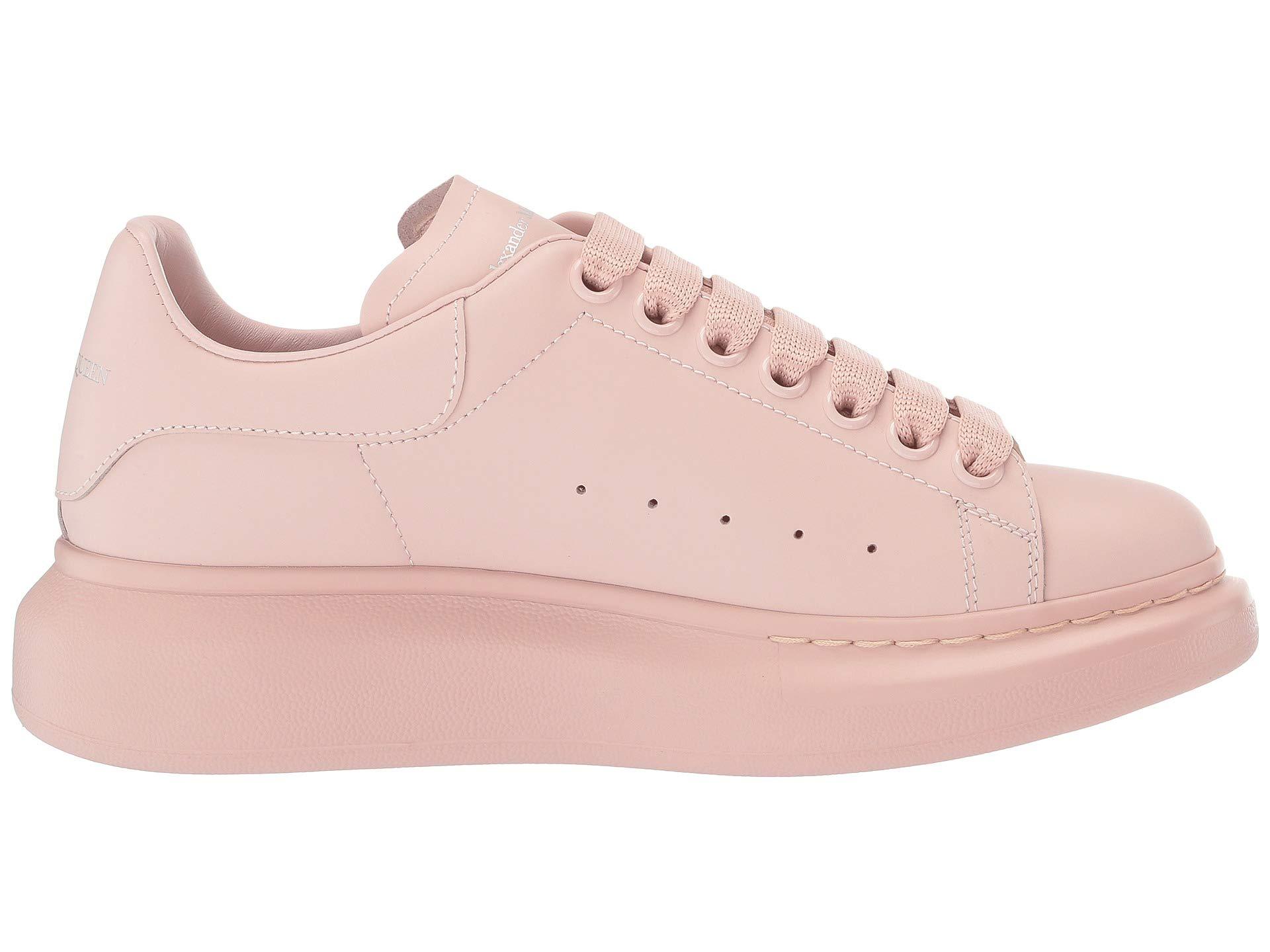 Alexander McQueen Leather Oversized Sneaker in Pink - Lyst